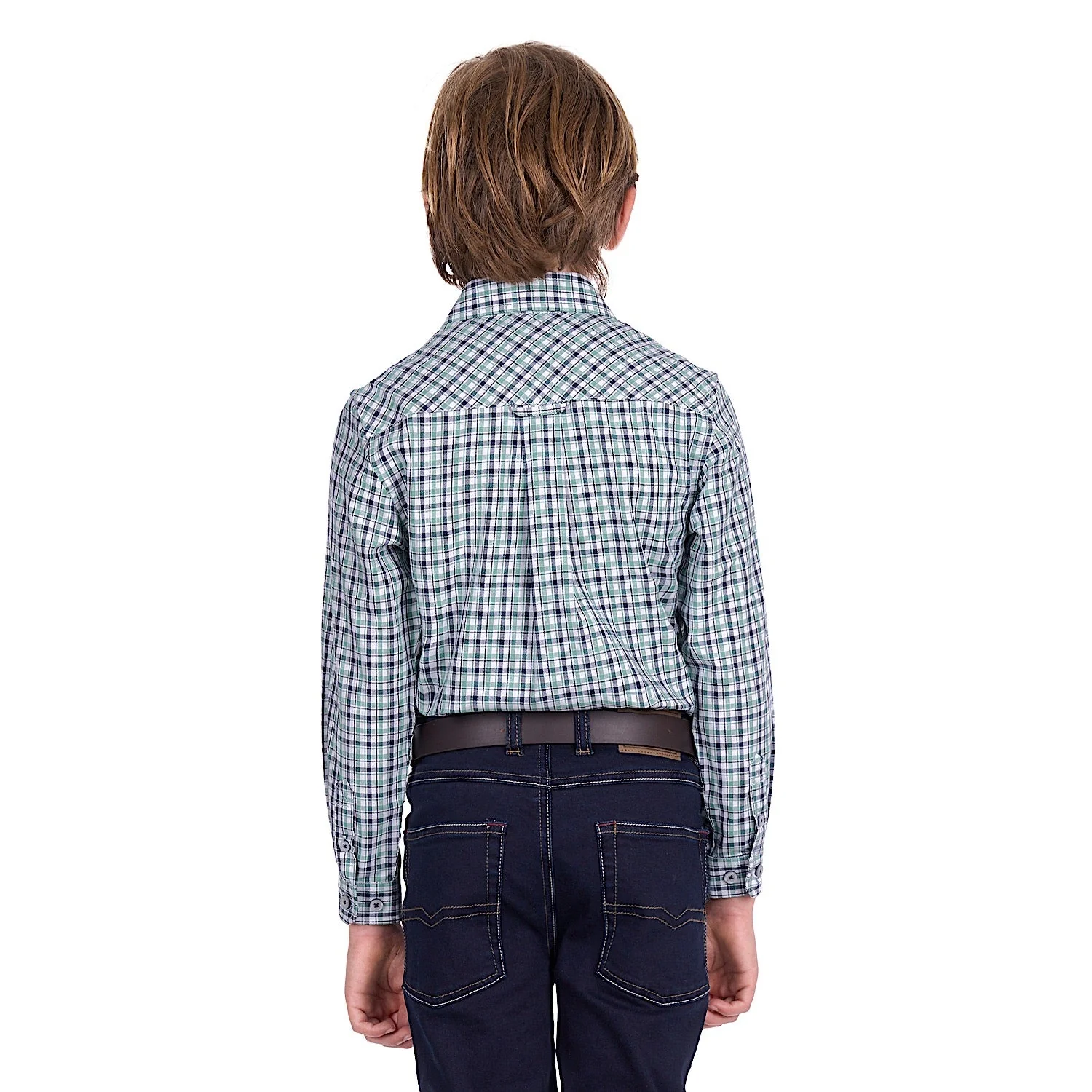 Thomas Cook Boy's Edward Shirt - Navy / Green - Image 3