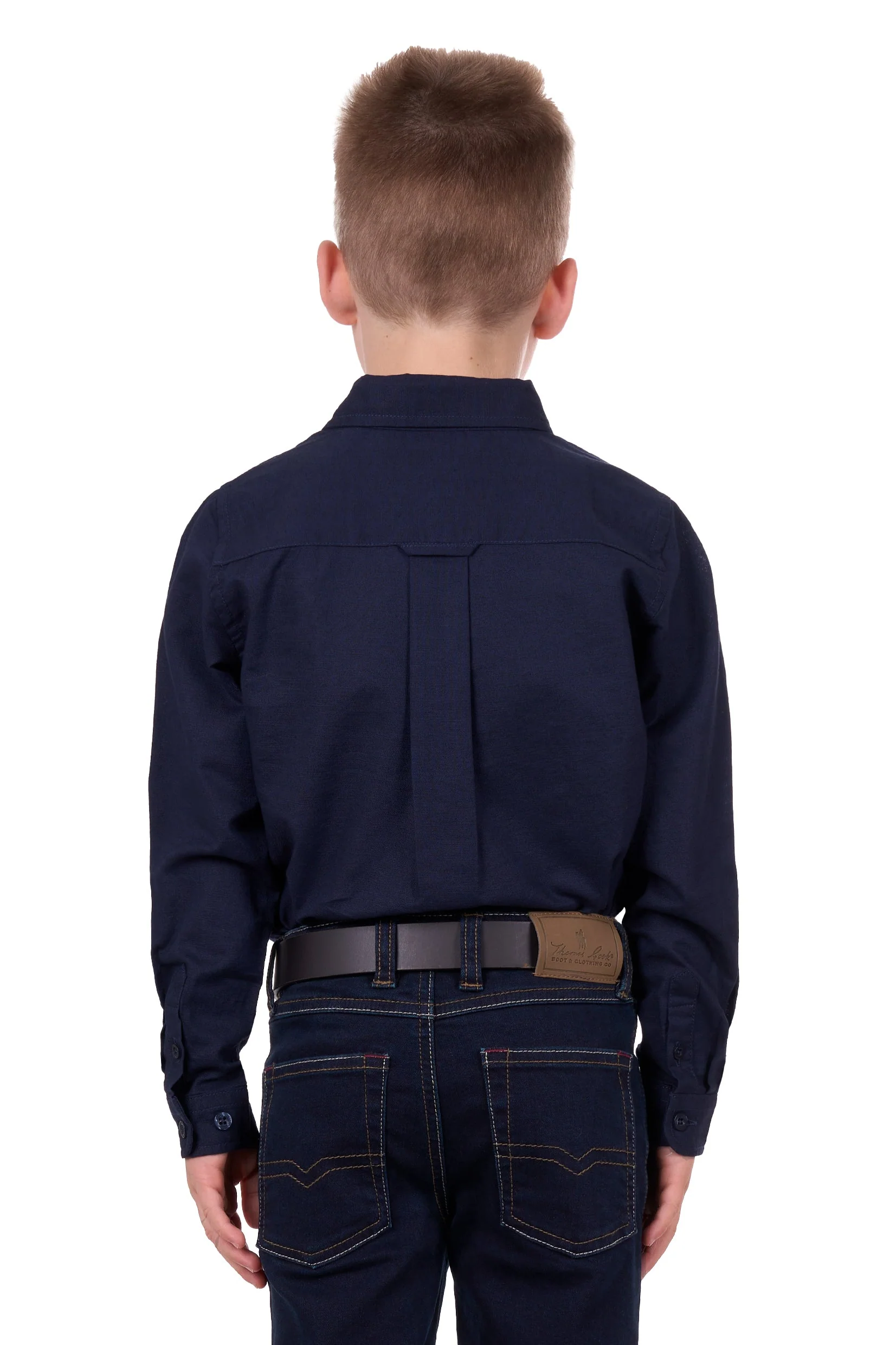 Thomas Cook Boy's Linen Shirt - Navy - Image 3