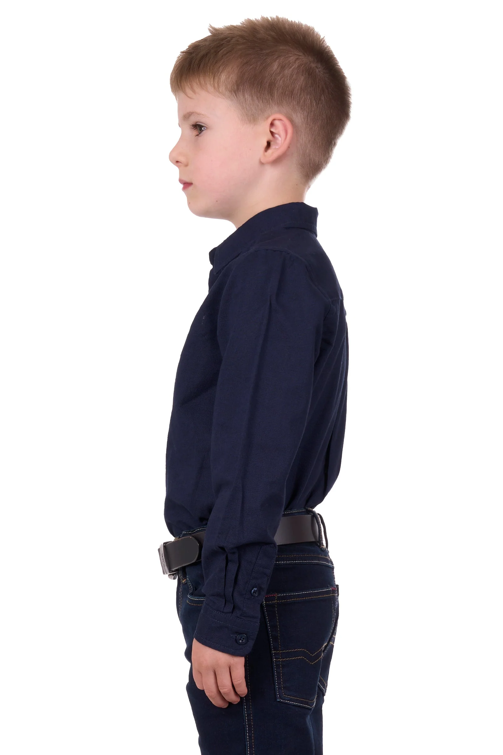 Thomas Cook Boy's Linen Shirt - Navy - Image 4