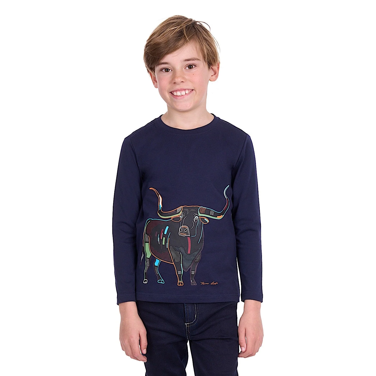 Thomas Cook Boy's Louis Long Sleeve Tee - Navy
