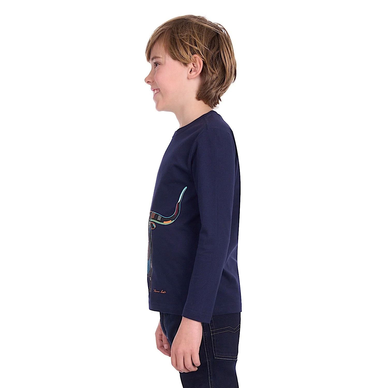 Thomas Cook Boy's Louis Long Sleeve Tee - Navy - Image 2