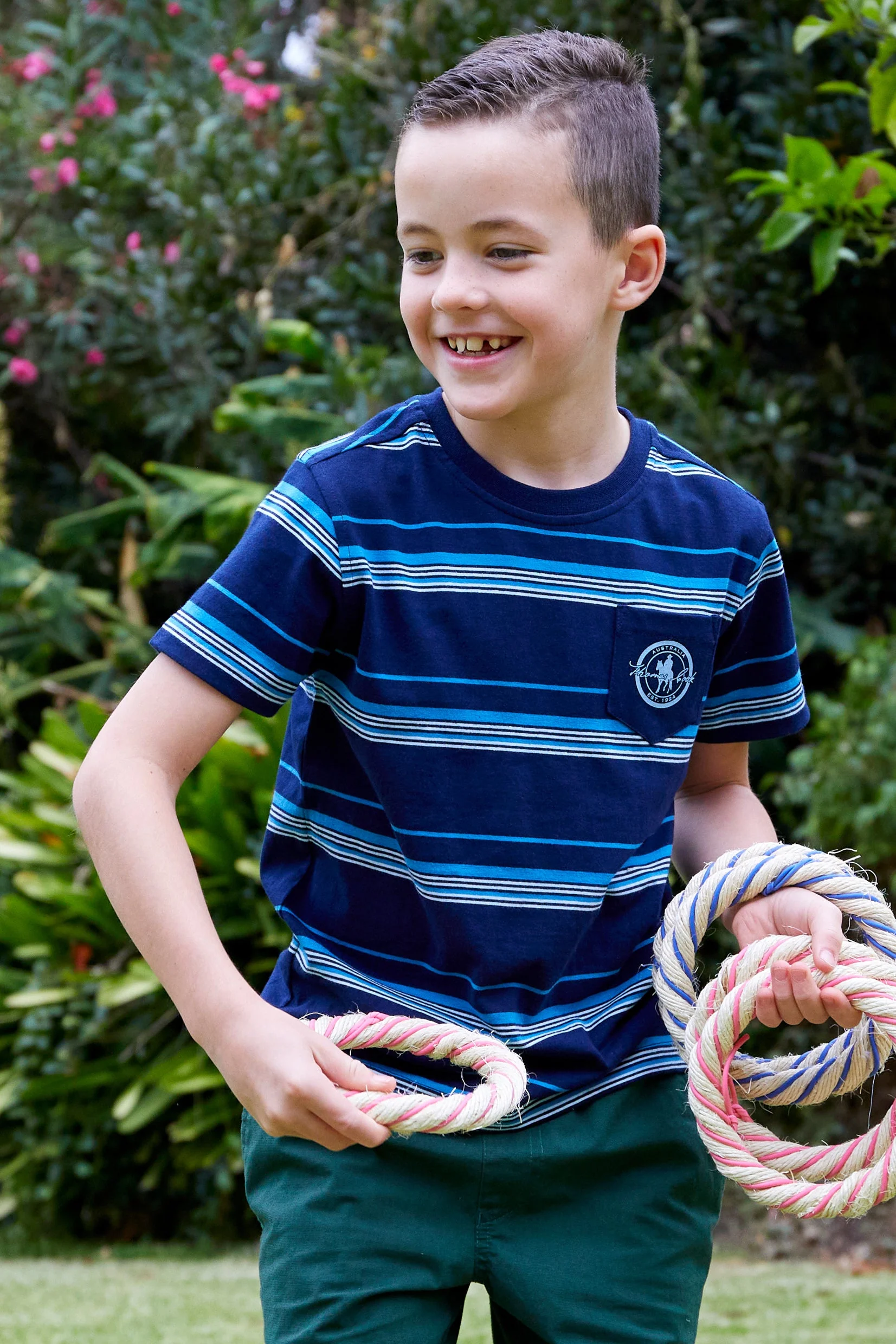 Thomas Cook Boy's Shaun 1 Pocket Short Sleeve Tee Navy/Blue - Image 2