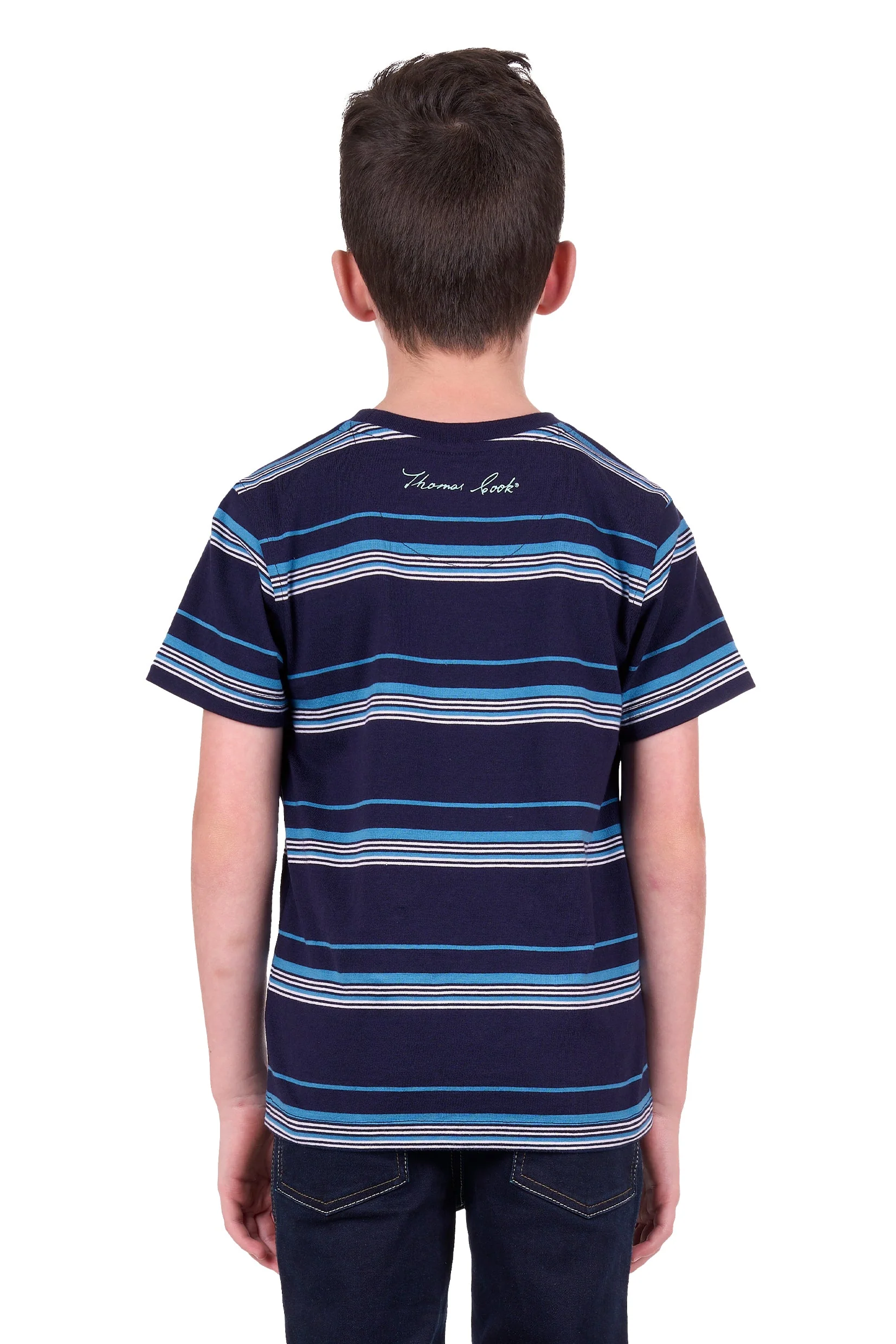 Thomas Cook Boy's Shaun 1 Pocket Short Sleeve Tee Navy/Blue - Image 3