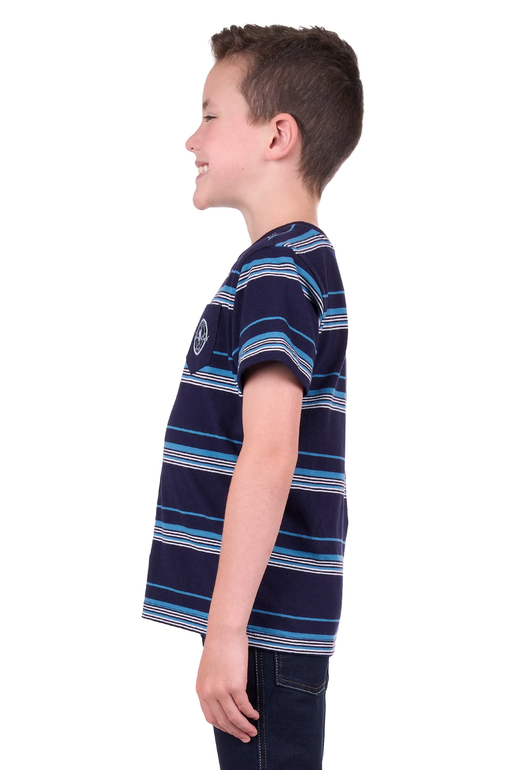 Thomas Cook Boy's Shaun 1 Pocket Short Sleeve Tee Navy/Blue - Image 4