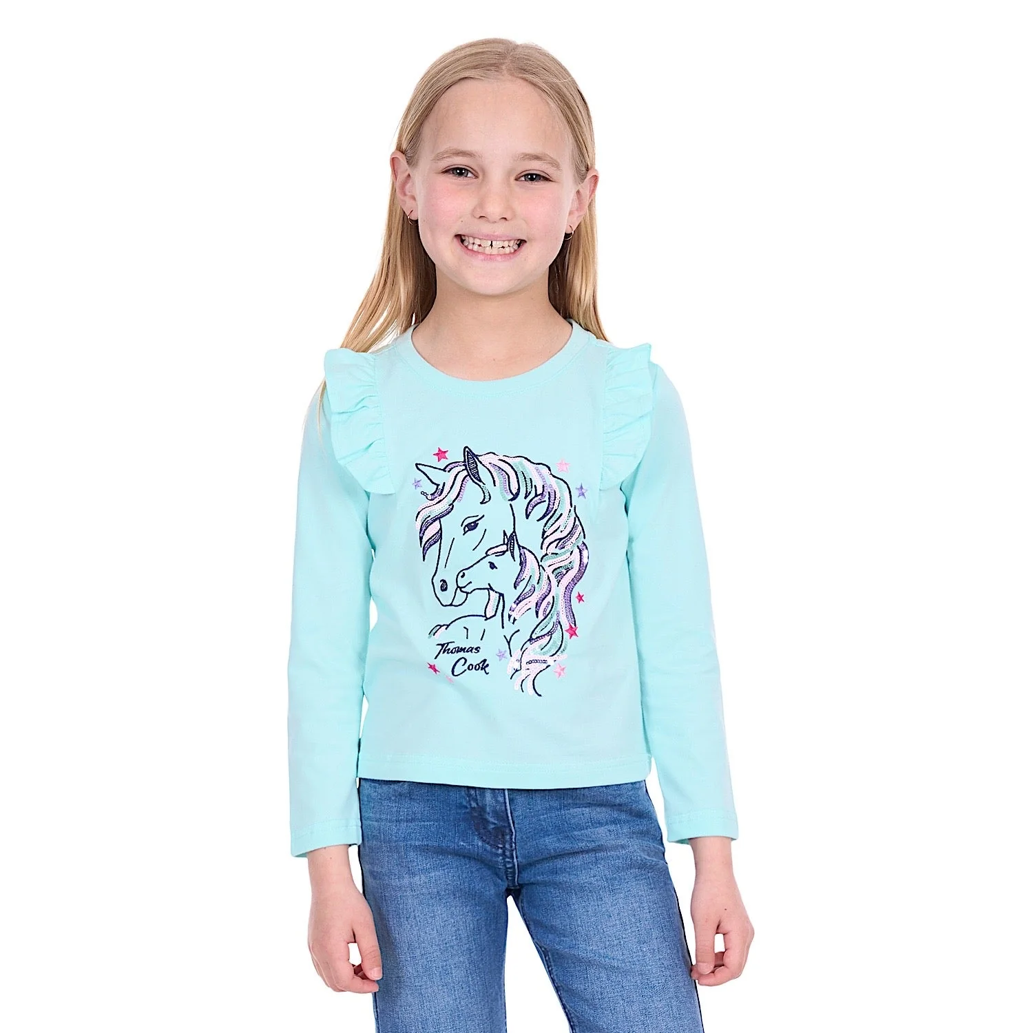 Thomas Cook Girl's Amy Long Sleeve Tee - Blue