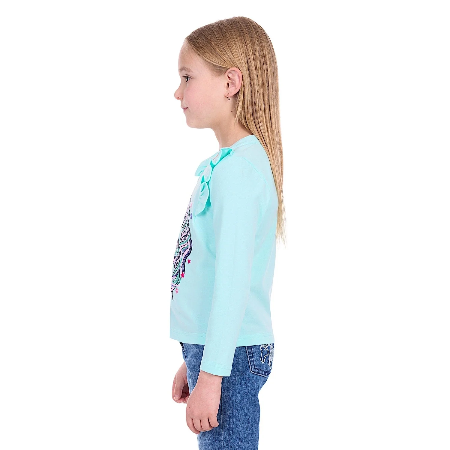Thomas Cook Girl's Amy Long Sleeve Tee - Blue - Image 2