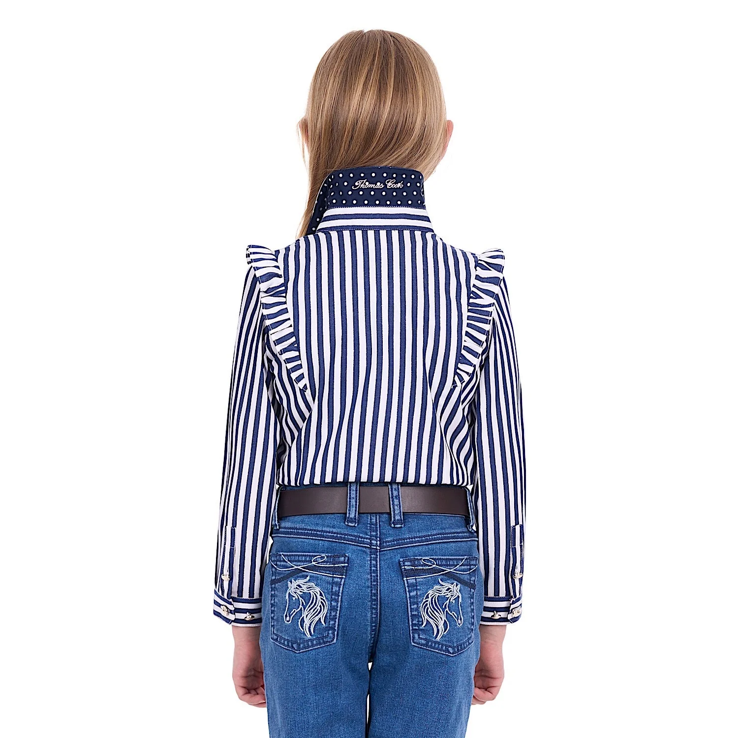 Thomas Cook Girl's Celine Shirt - Navy / White - Image 3