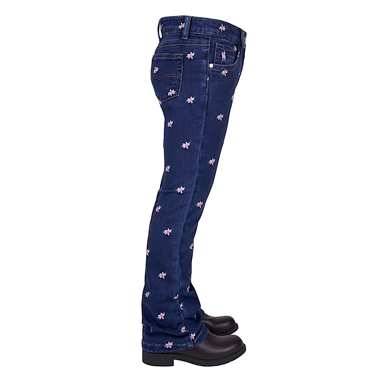 Thomas Cook Girl's Emery Flare Jean - Mid Wash - Image 3