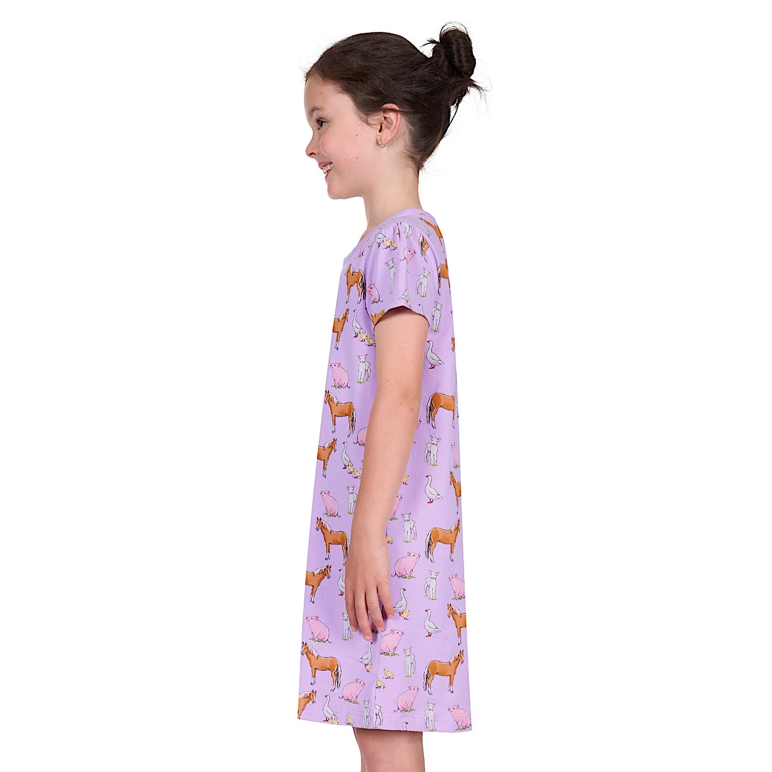 Thomas Cook Girl's Farm Friends Nightie - Lilac - Image 2