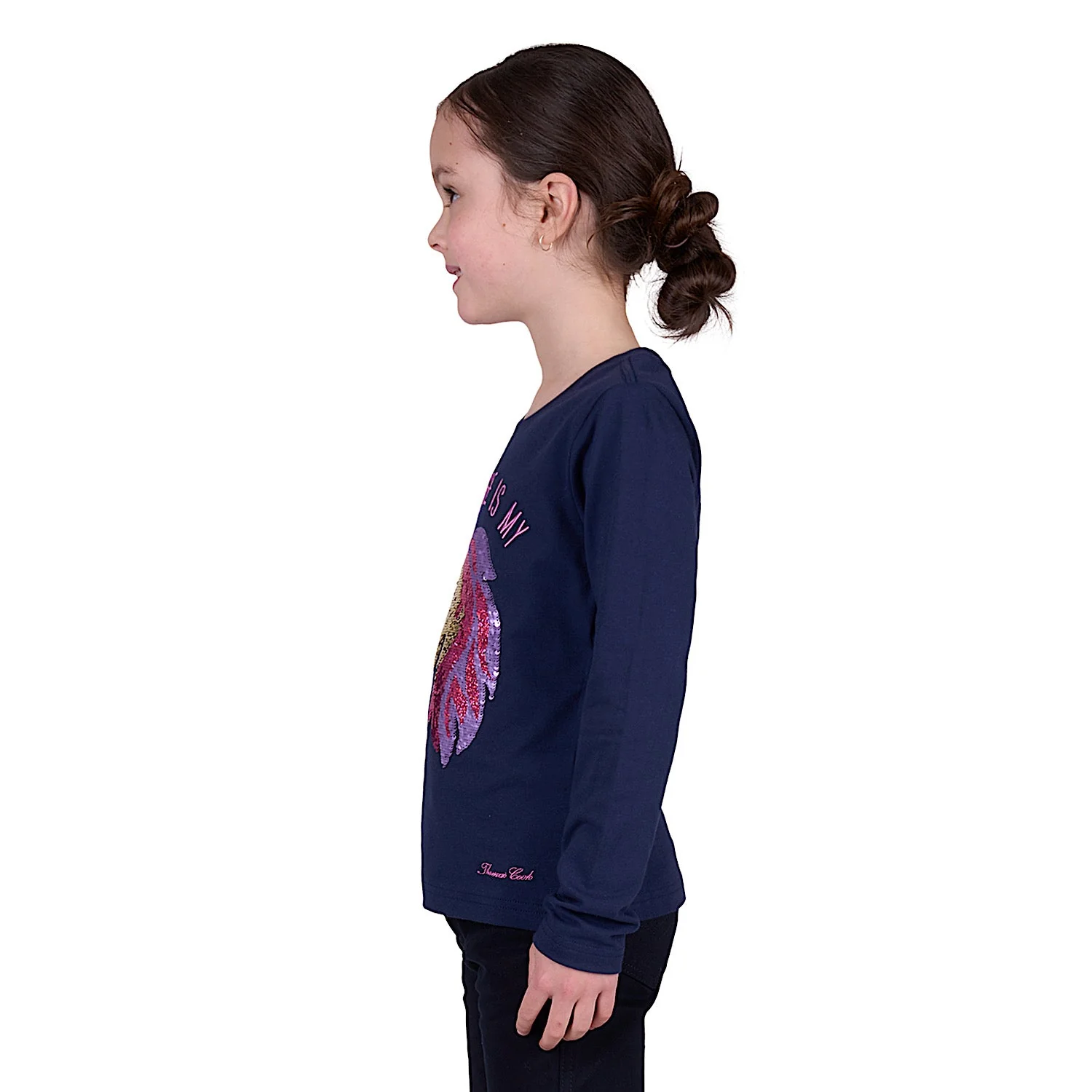 Thomas Cook Girl's Lily Long Sleeve Tee - Navy - Image 2