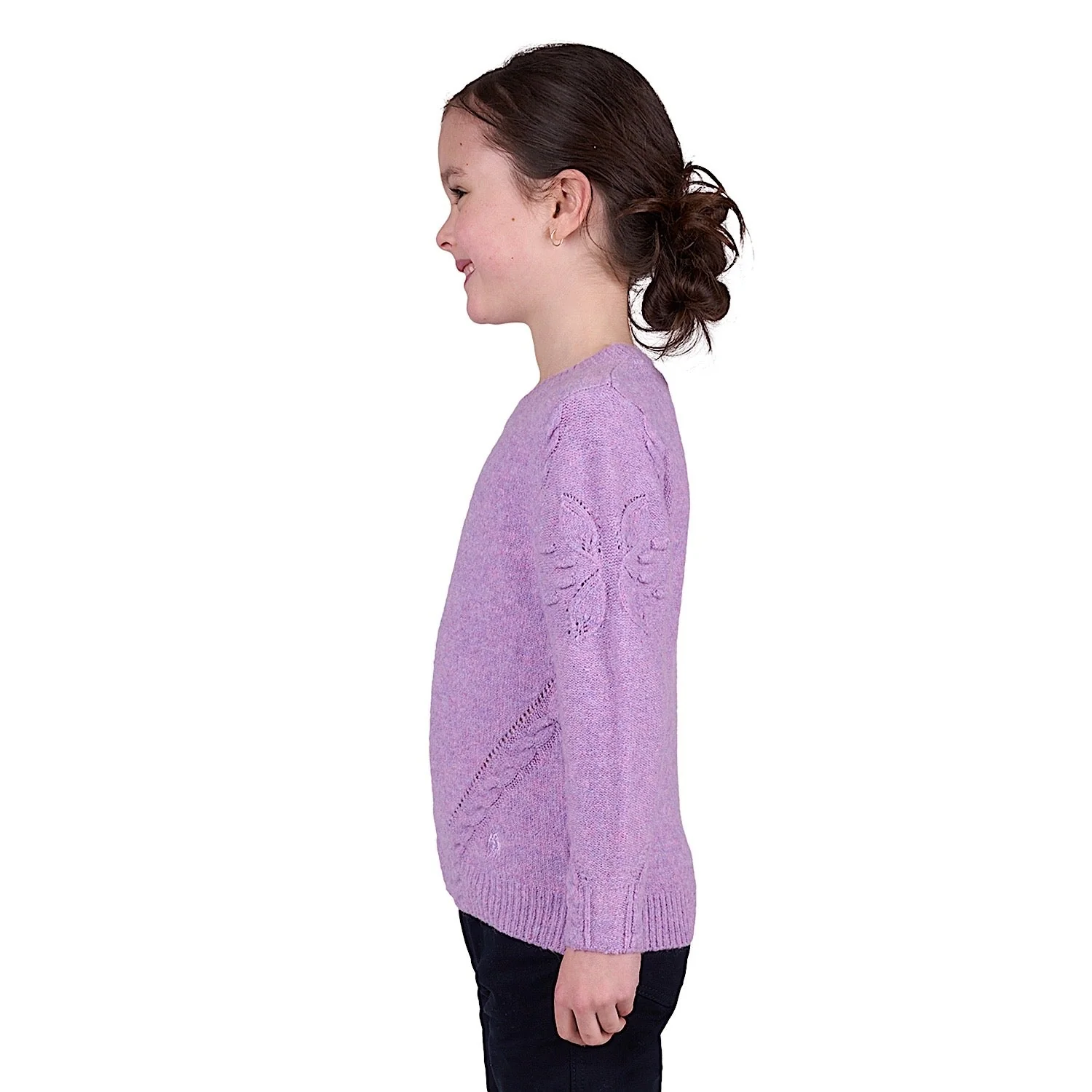 Thomas Cook Girl's Lola Knit Jumper - Lilac Marle - Image 2