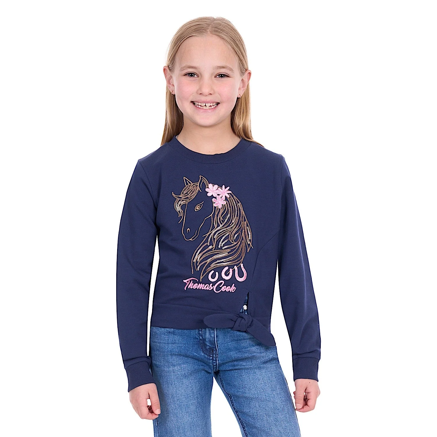 Thomas Cook Girl's Mia Crew - Navy