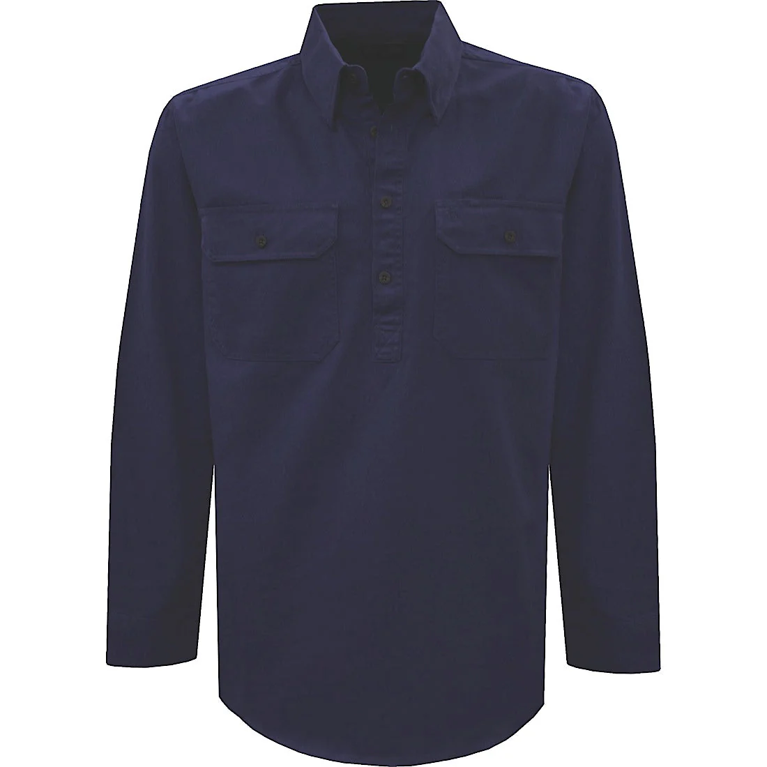 Thomas Cook Heavy Drill 1/2 Plkt L/S 2 Pocket Shirt Navy
