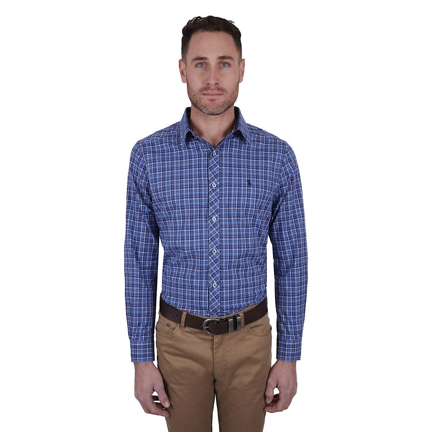Thomas Cook Men's Angus Check Tailored Shirt - Navy/Blue