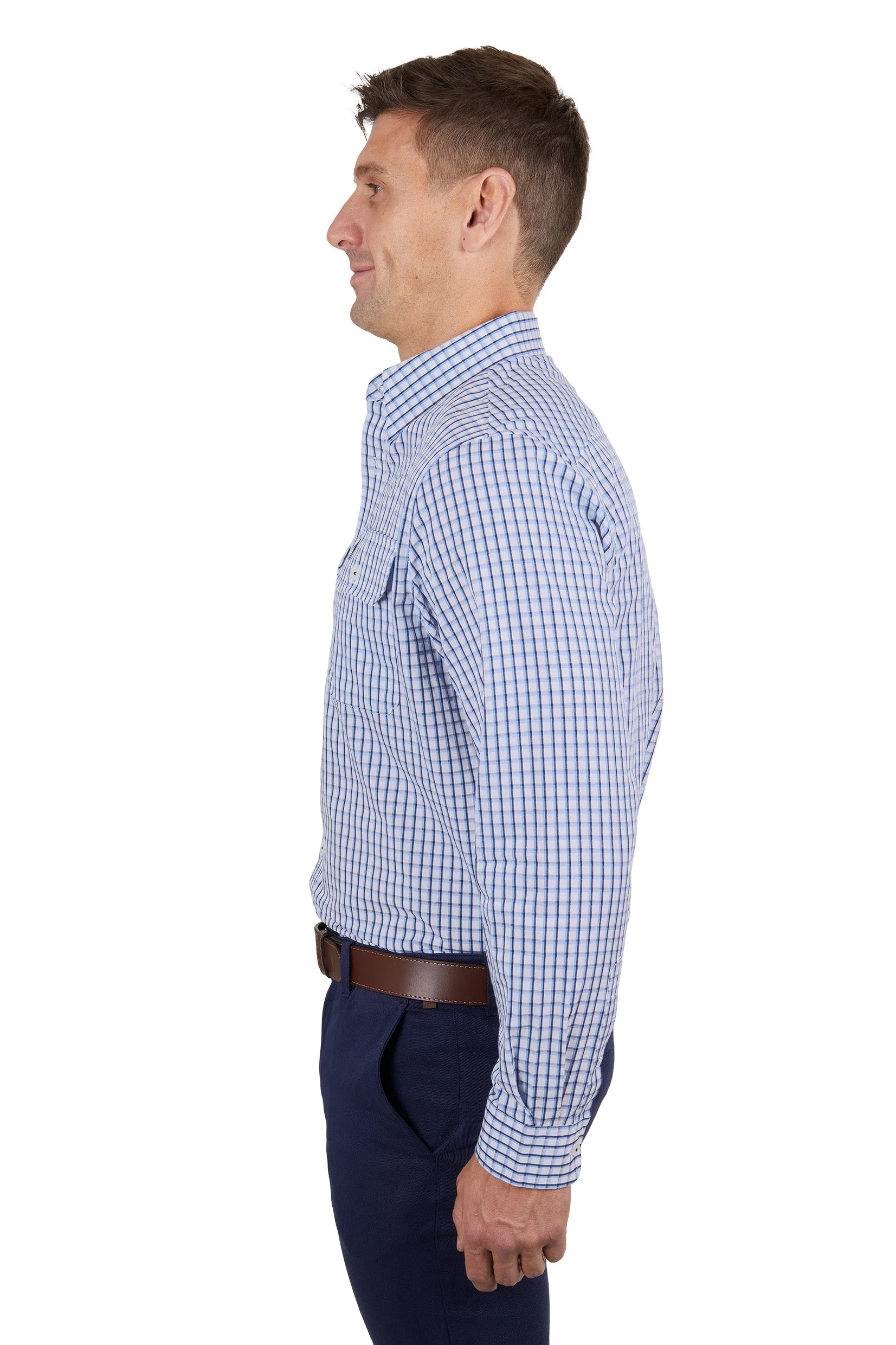 Thomas Cook Men's Bert 2 Pocket Shirt Navy/Blue - Image 4