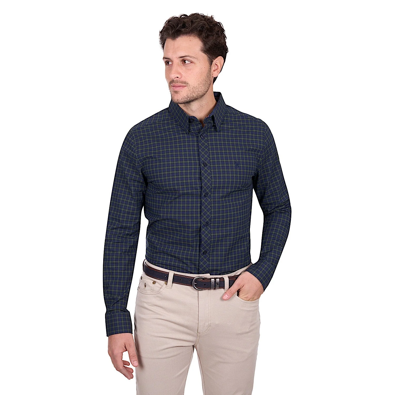 Thomas Cook Men's Charles Tailored Shirt - Navy / Green
