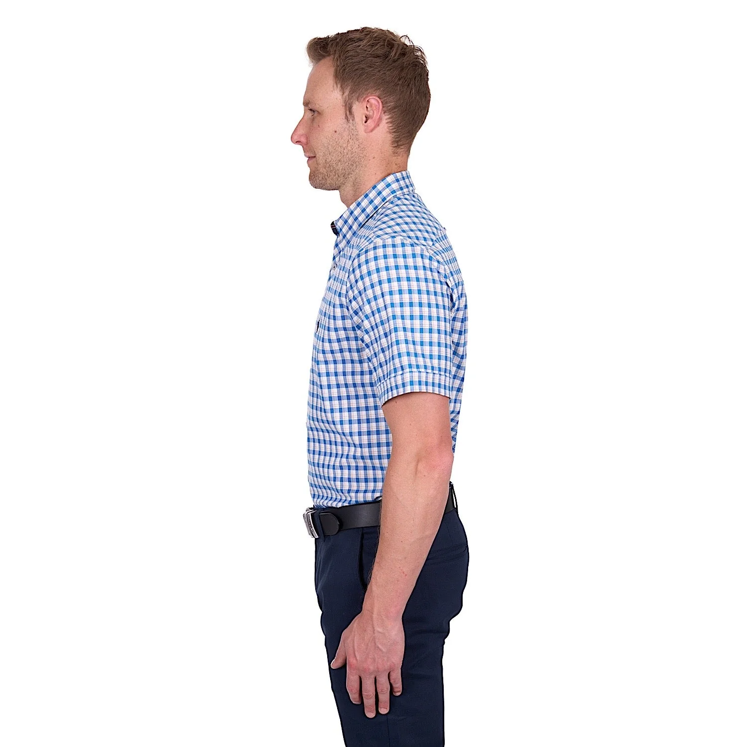 Thomas Cook Men's Chris Tailored Short Sleeve Shirt - Blue/Tan - Image 3
