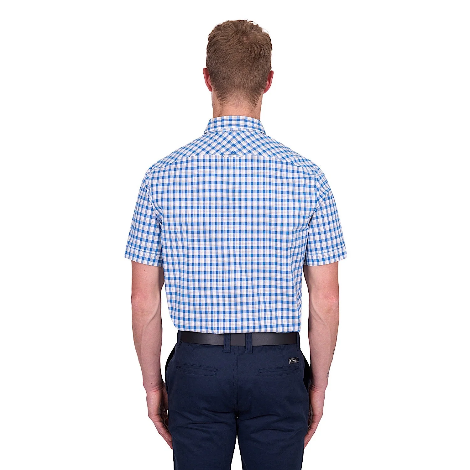 Thomas Cook Men's Chris Tailored Short Sleeve Shirt - Blue/Tan - Image 4