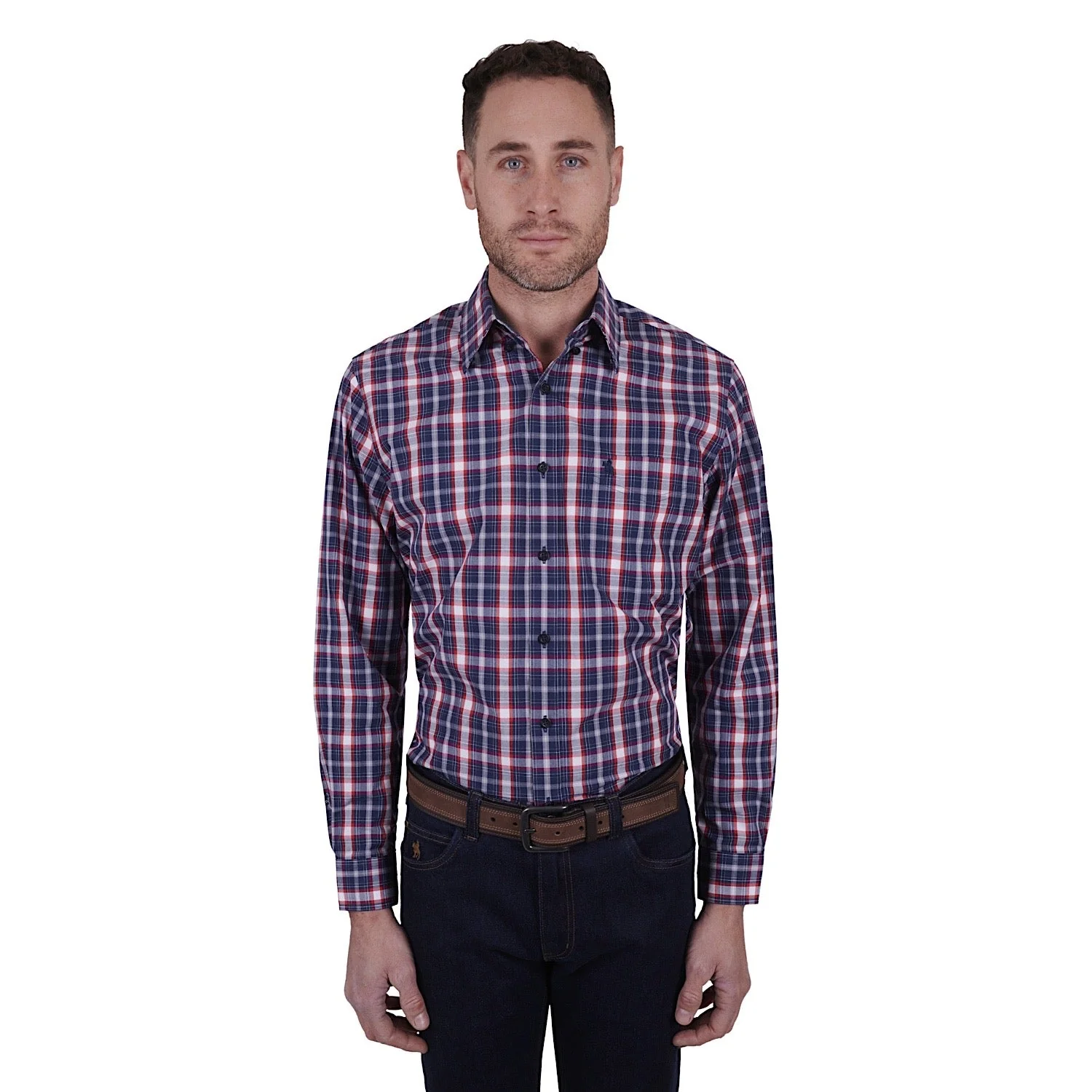 Thomas Cook Men's Colby Check 1-Pocket Shirt - Navy/Red