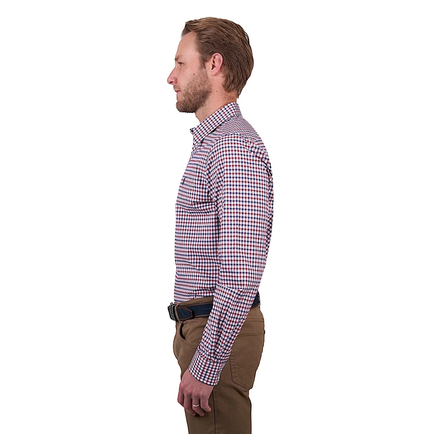 Thomas Cook Men's George Check Tailored Long Sleeve Shirt - Navy/Red - Image 2