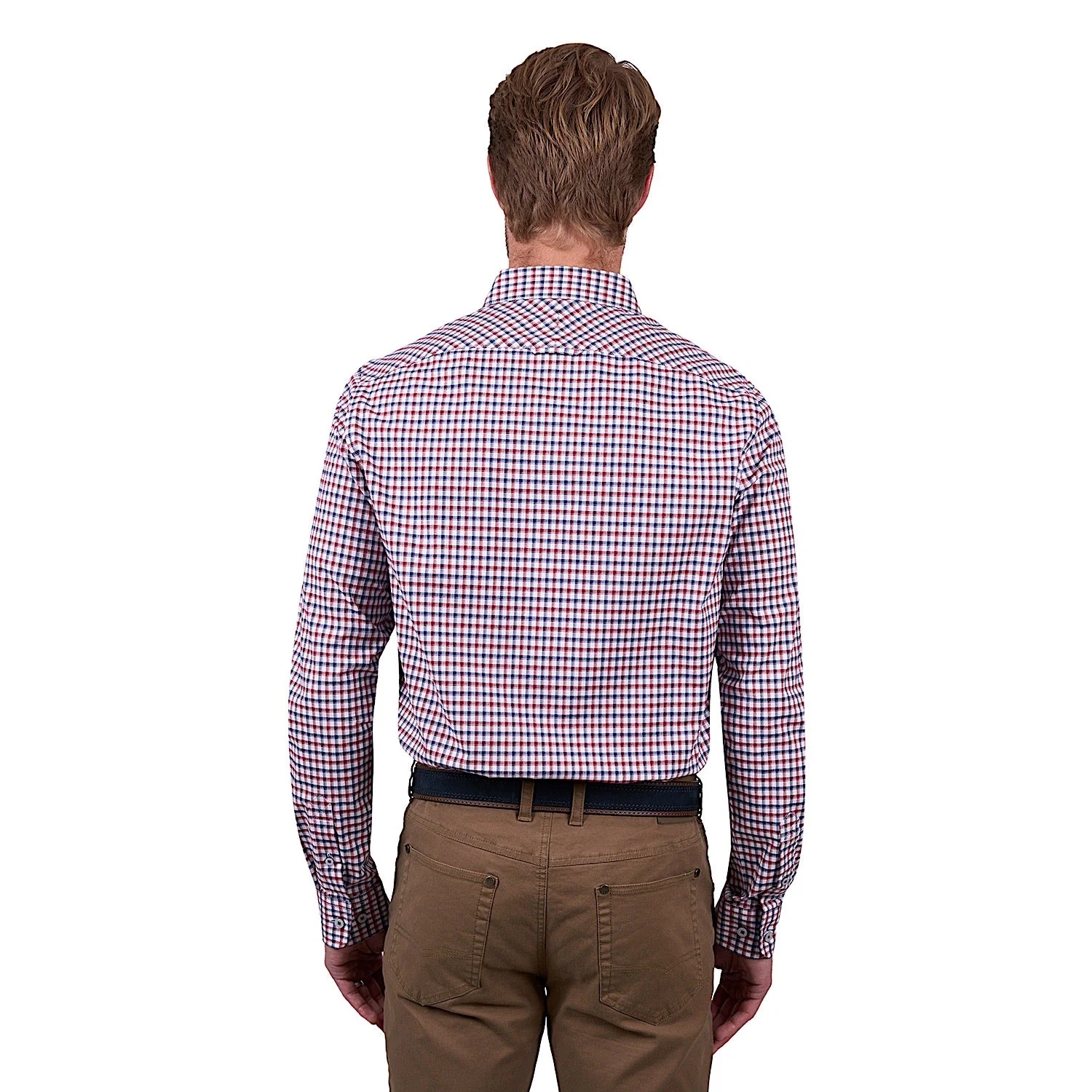 Thomas Cook Men's George Check Tailored Long Sleeve Shirt - Navy/Red - Image 3