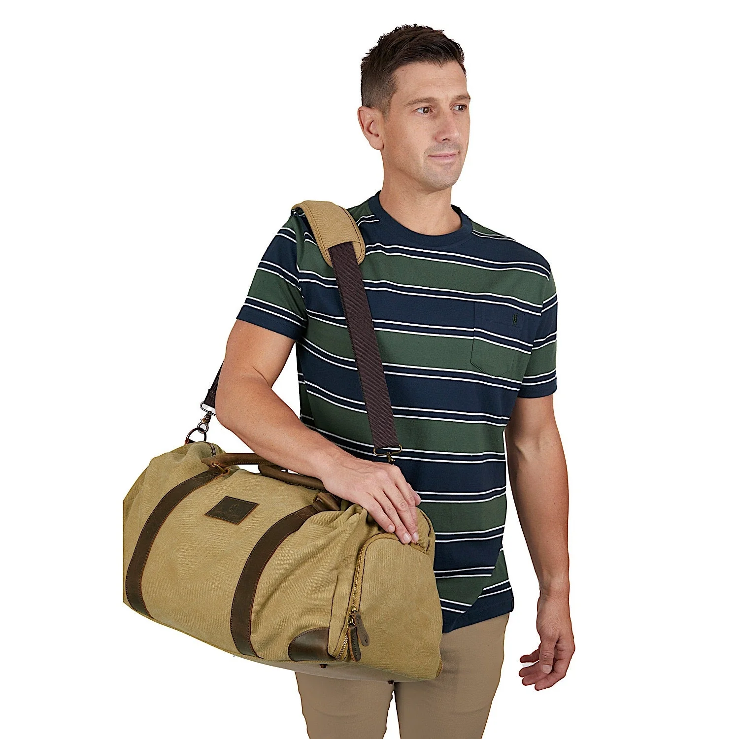 Thomas Cook Men's Jason 1 Pocket Short Sleeve Tee Navy/Dark Green - Image 3