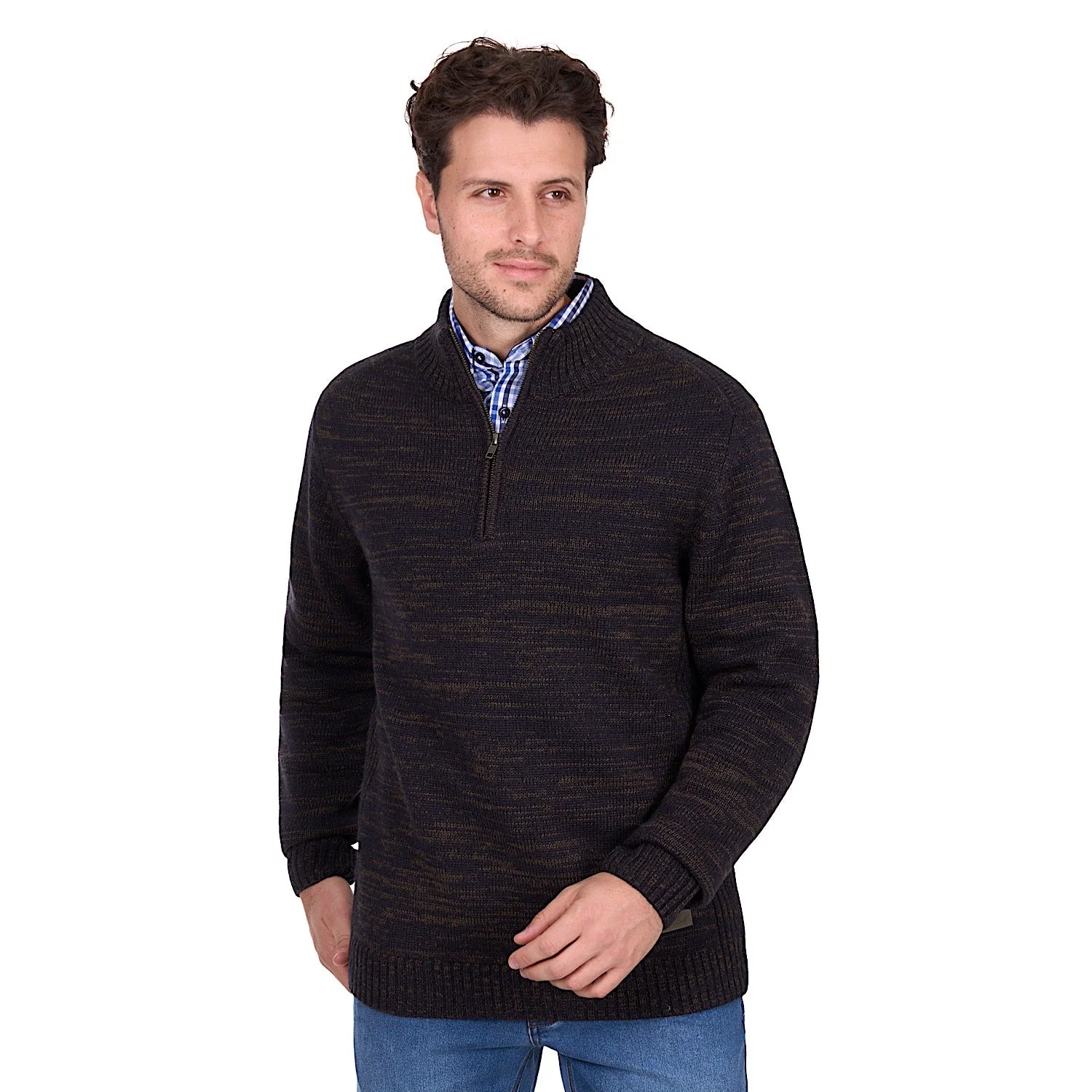 Thomas Cook Men's Jesse 1/4 Zip Jumper - Chestnut