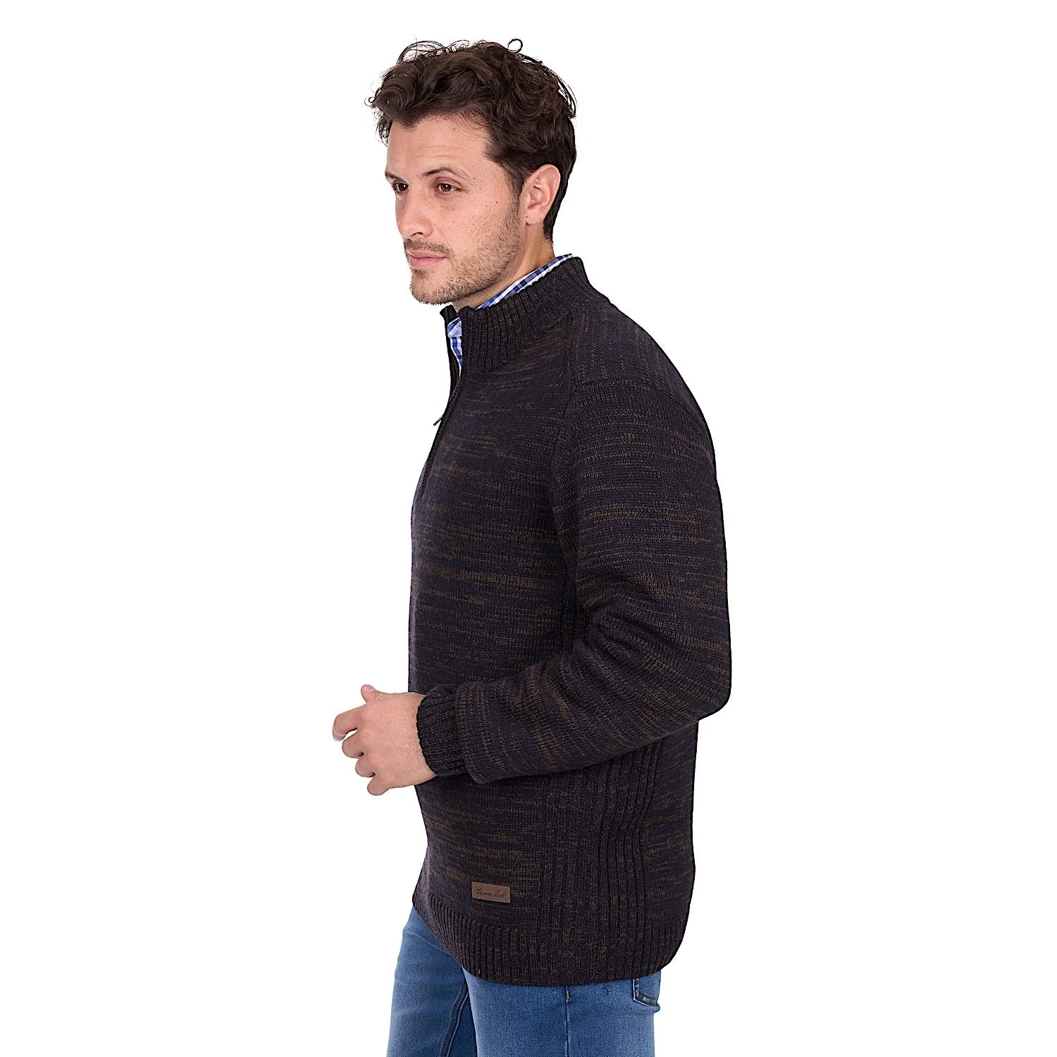 Thomas Cook Men's Jesse 1/4 Zip Jumper - Chestnut - Image 2