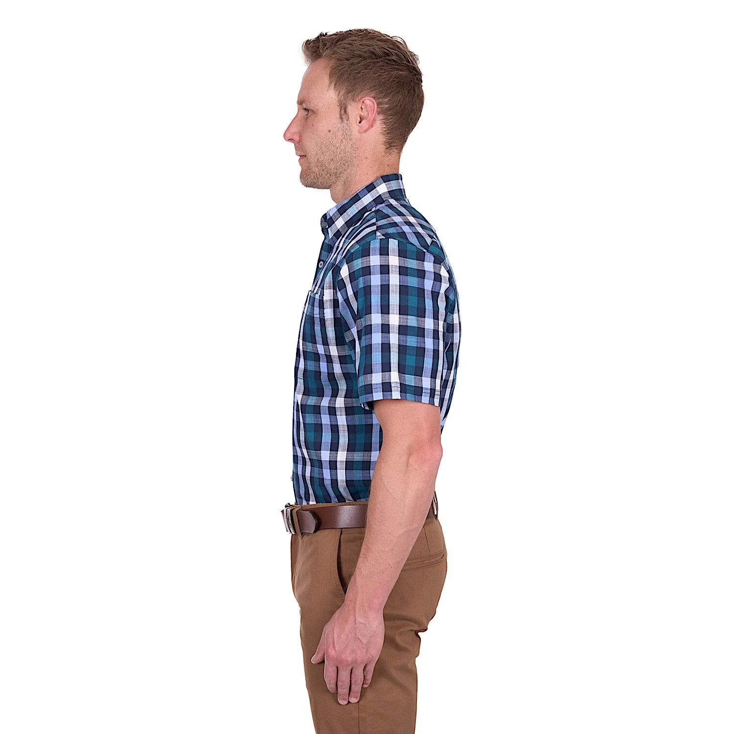 Thomas Cook Men's John Short Sleeve Shirt - Navy/Blue - Image 3