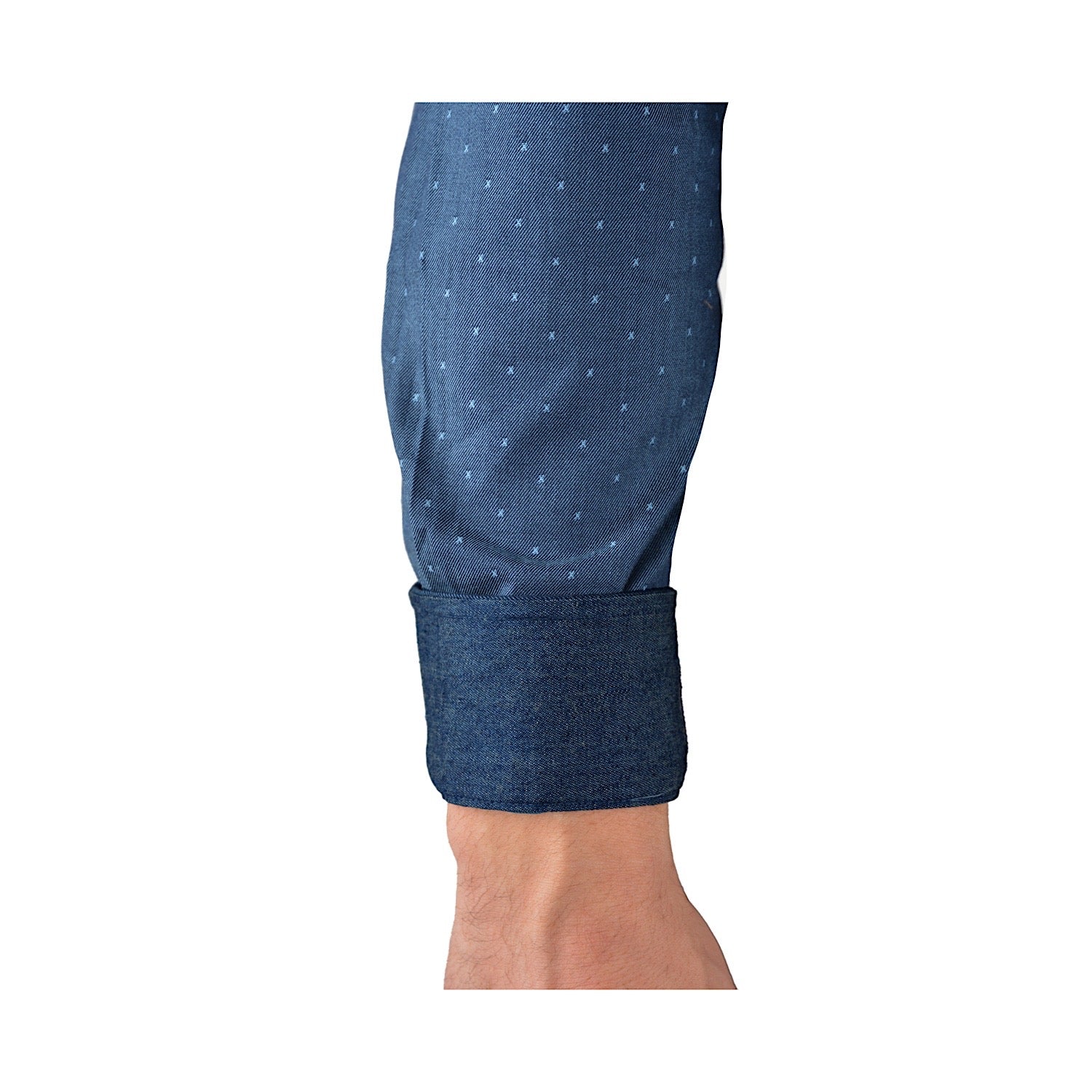 Thomas Cook Mens Jude Tailored Long Sleeve Shirt Denim - Image 4