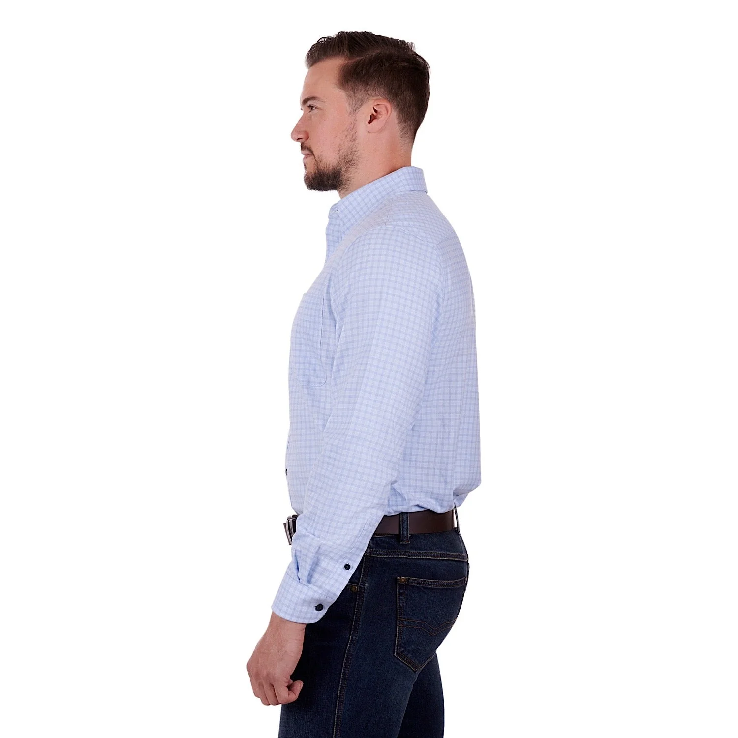 Thomas Cook Mens Lewis L/S Shirt White/Blue - Image 2