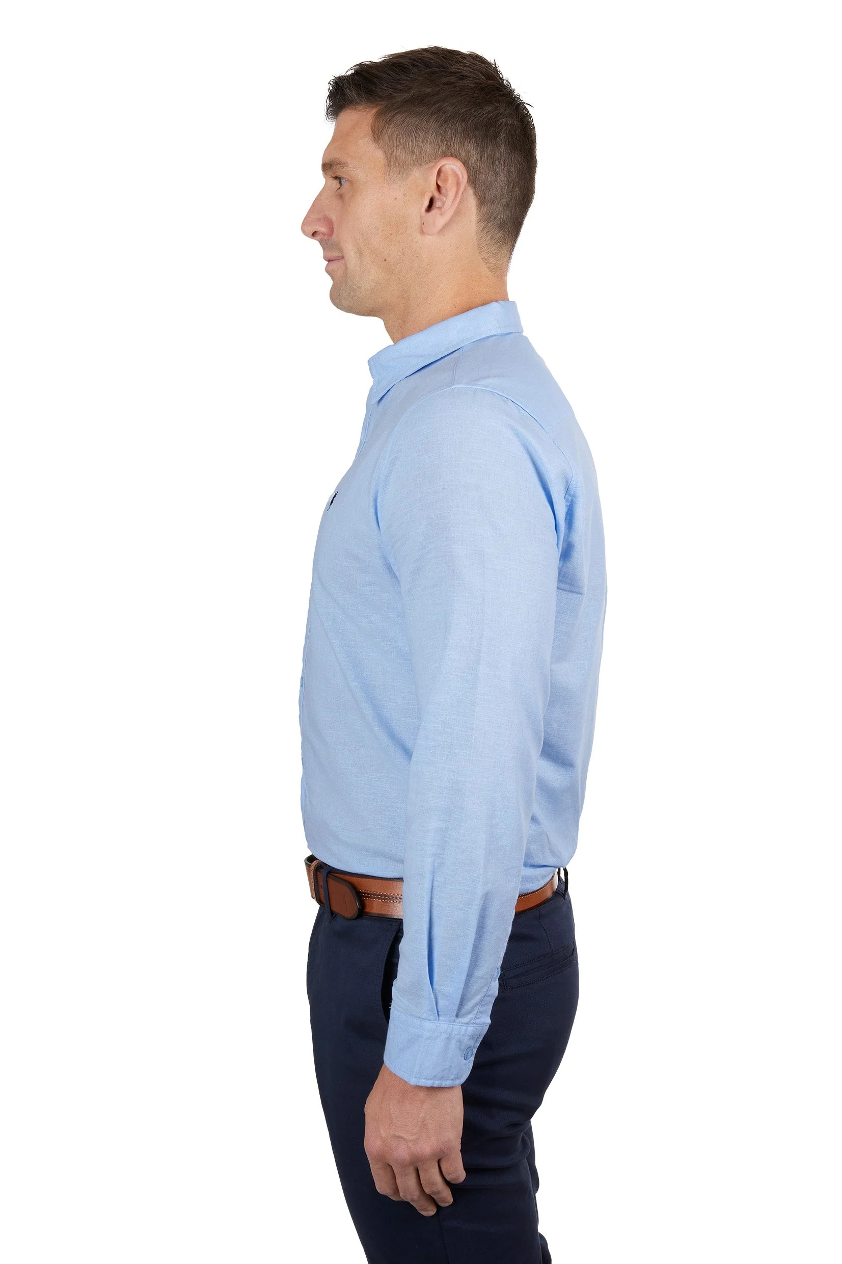Thomas Cook Men's Linen Tailored Shirt Light Blue - Image 2