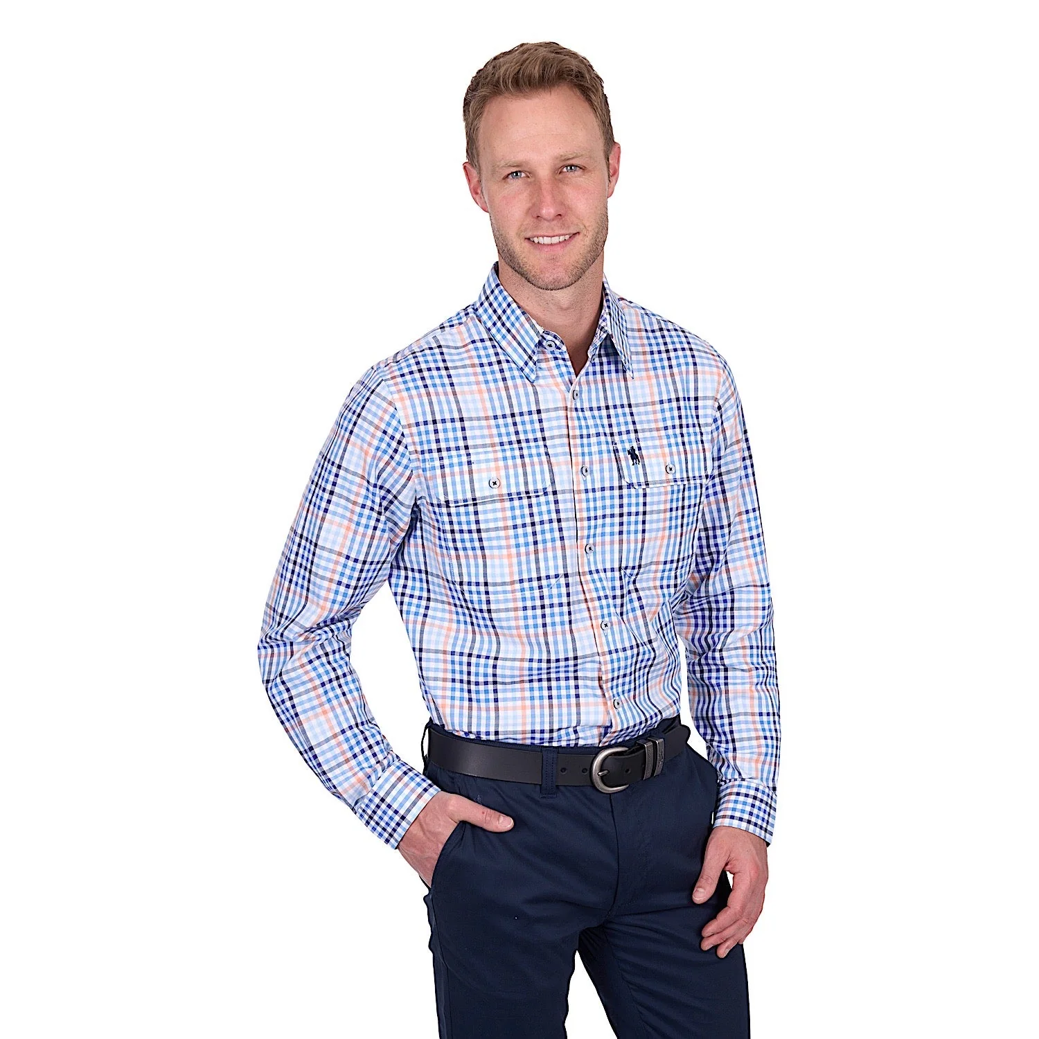 Thomas Cook Men's Mark Shirt - Navy/Melon