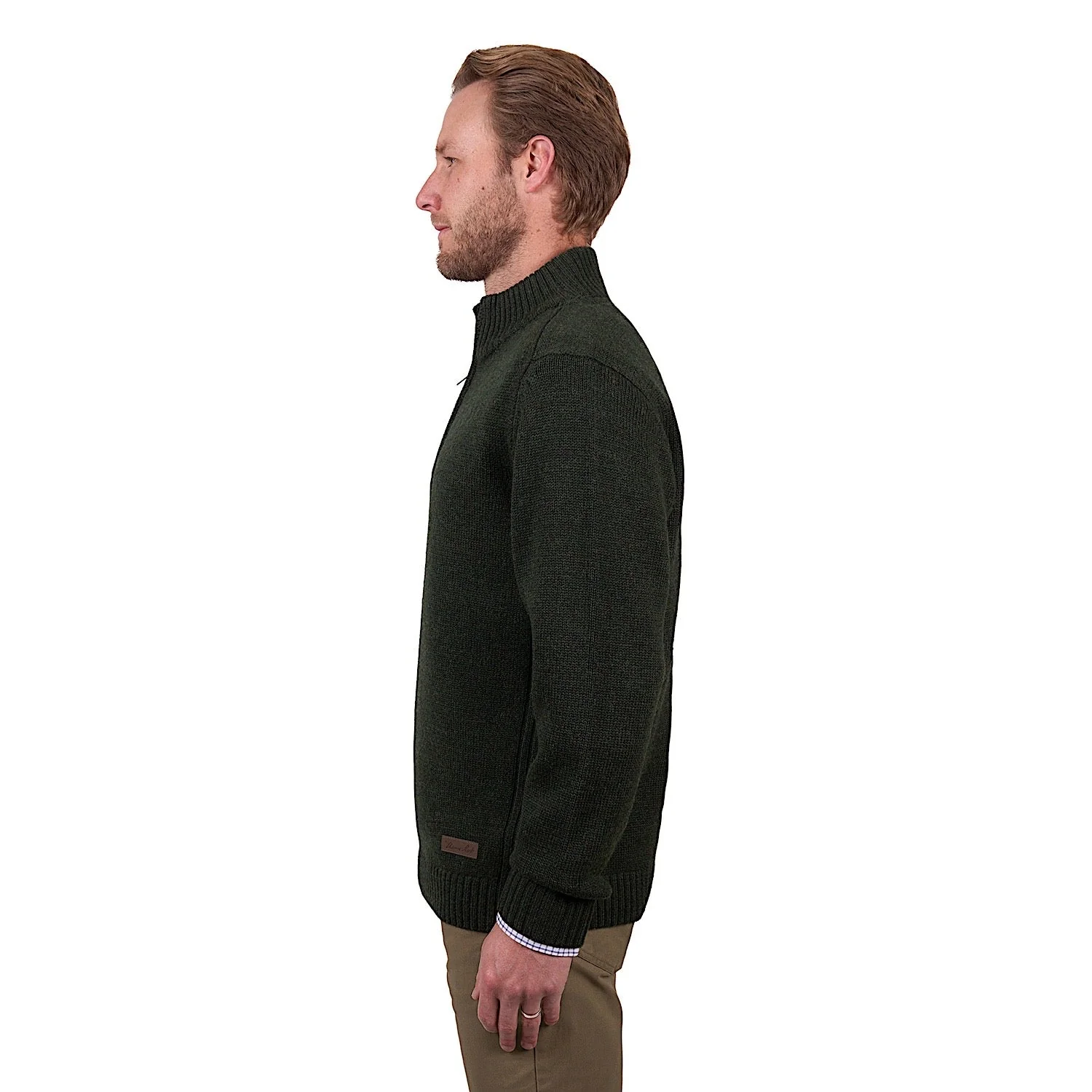 Thomas Cook Men's Mason Merino 1/4 Zip Jumper - Olive Marle - Image 4