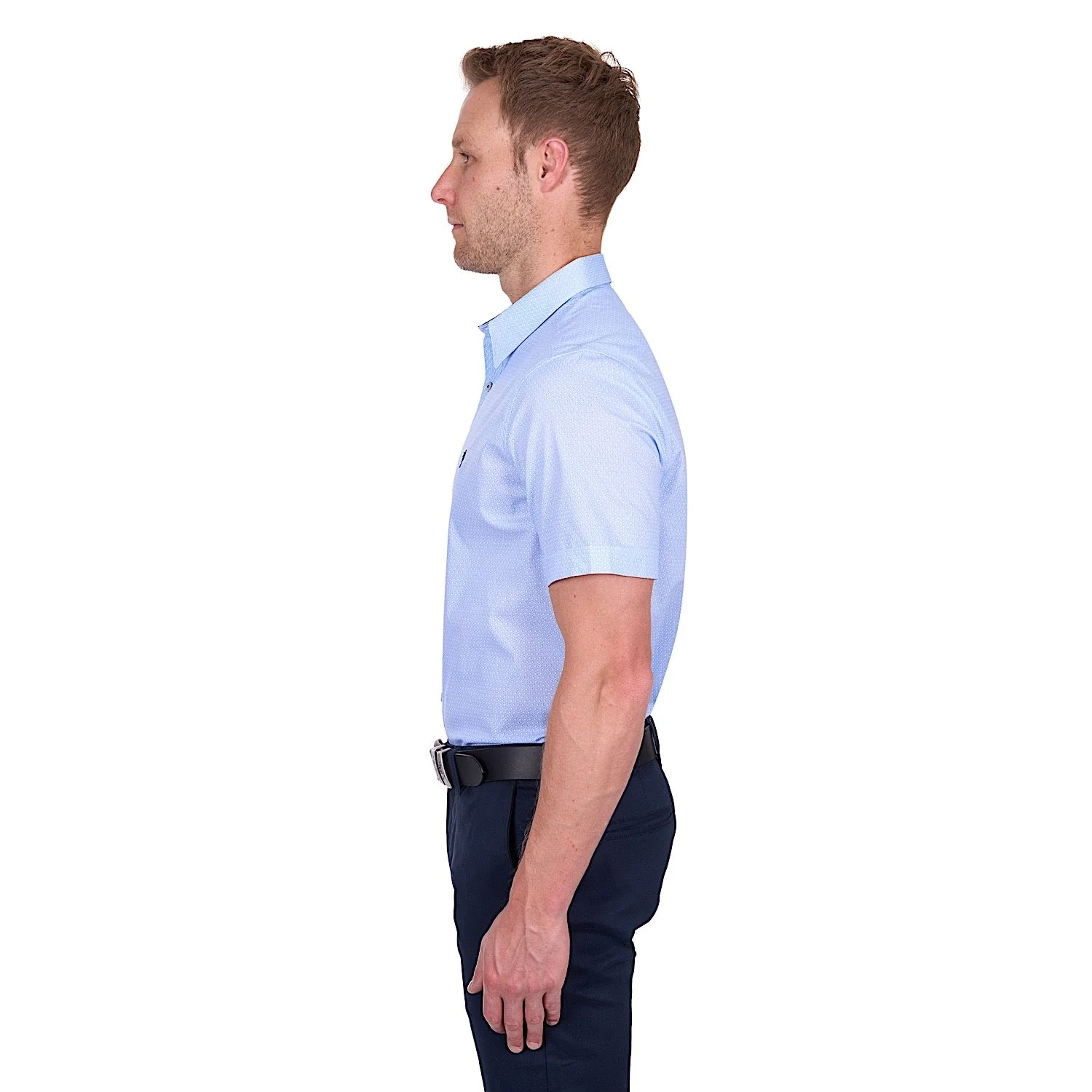 Thomas Cook Men's Michael Tailored Short Sleeve Shirt - White/Royal - Image 3
