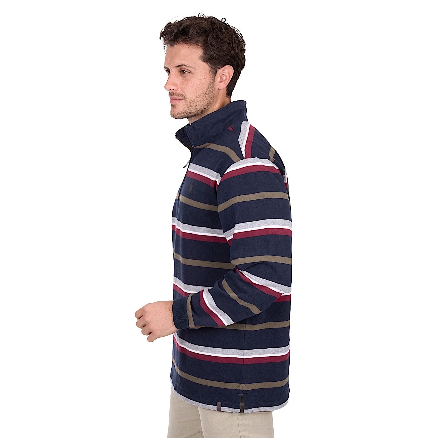 Thomas Cook Men's Nicholas 1/4 Zip Rugby - Navy / Multi - Image 2