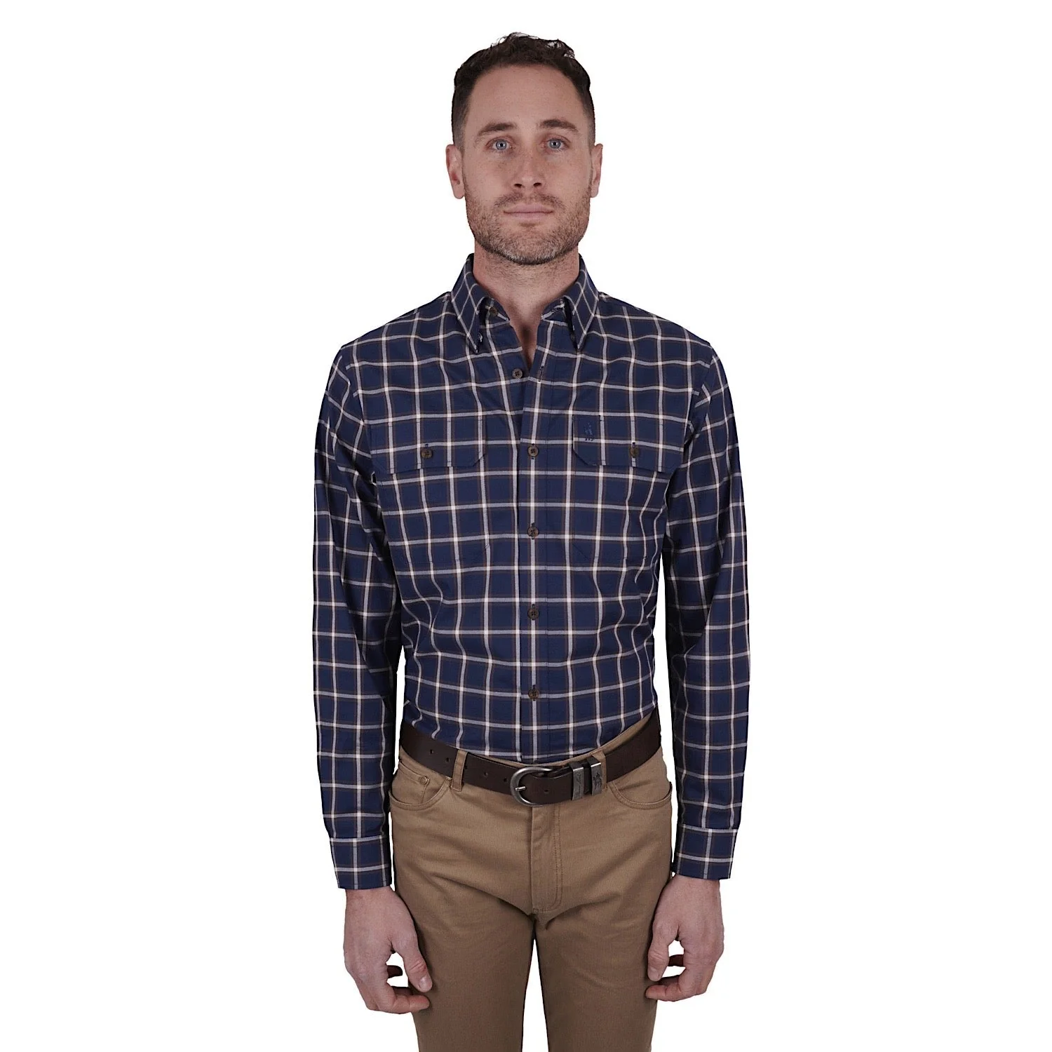 Thomas Cook Men's Peter Check 2-Pocket Shirt - Navy/Tan