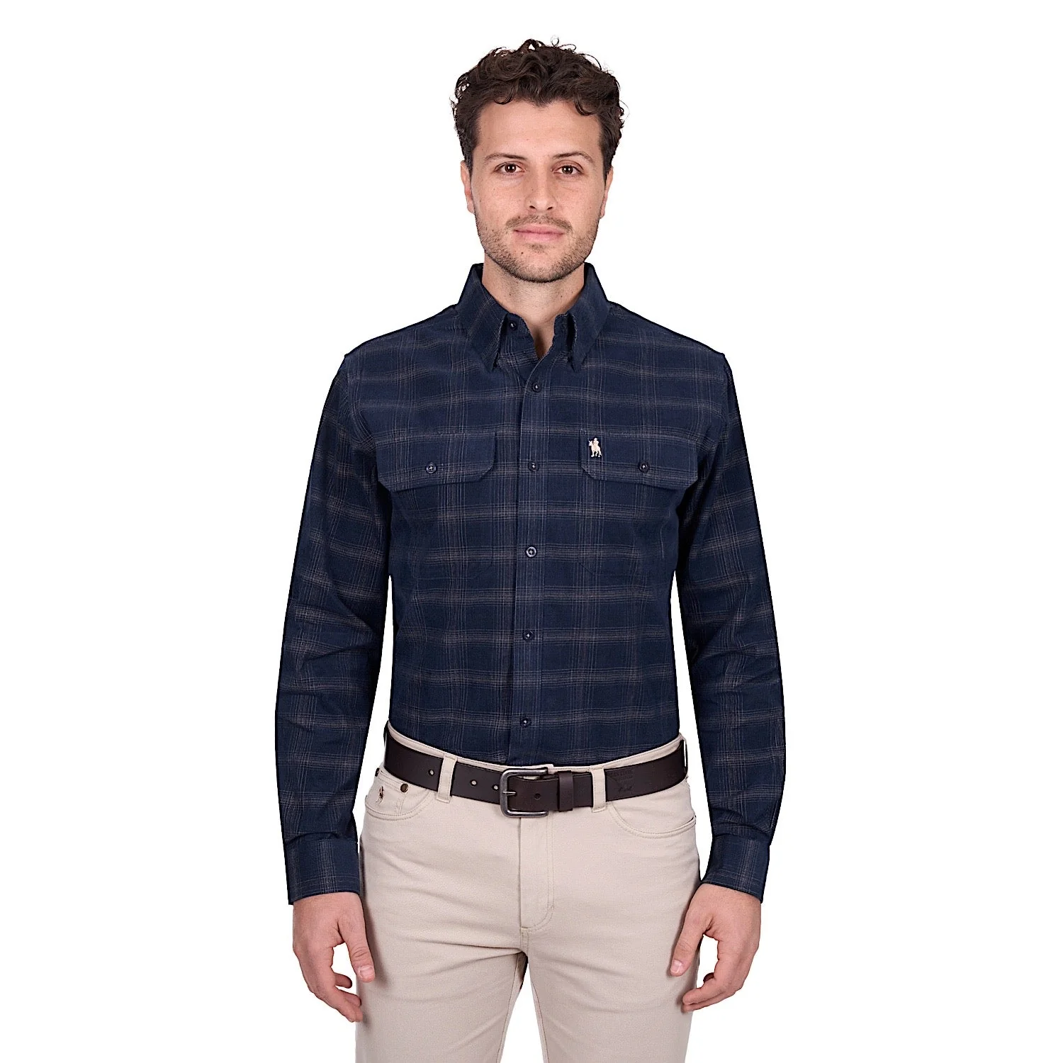 Thomas Cook Men's Ronald Thermal Shirt - Navy / Tan