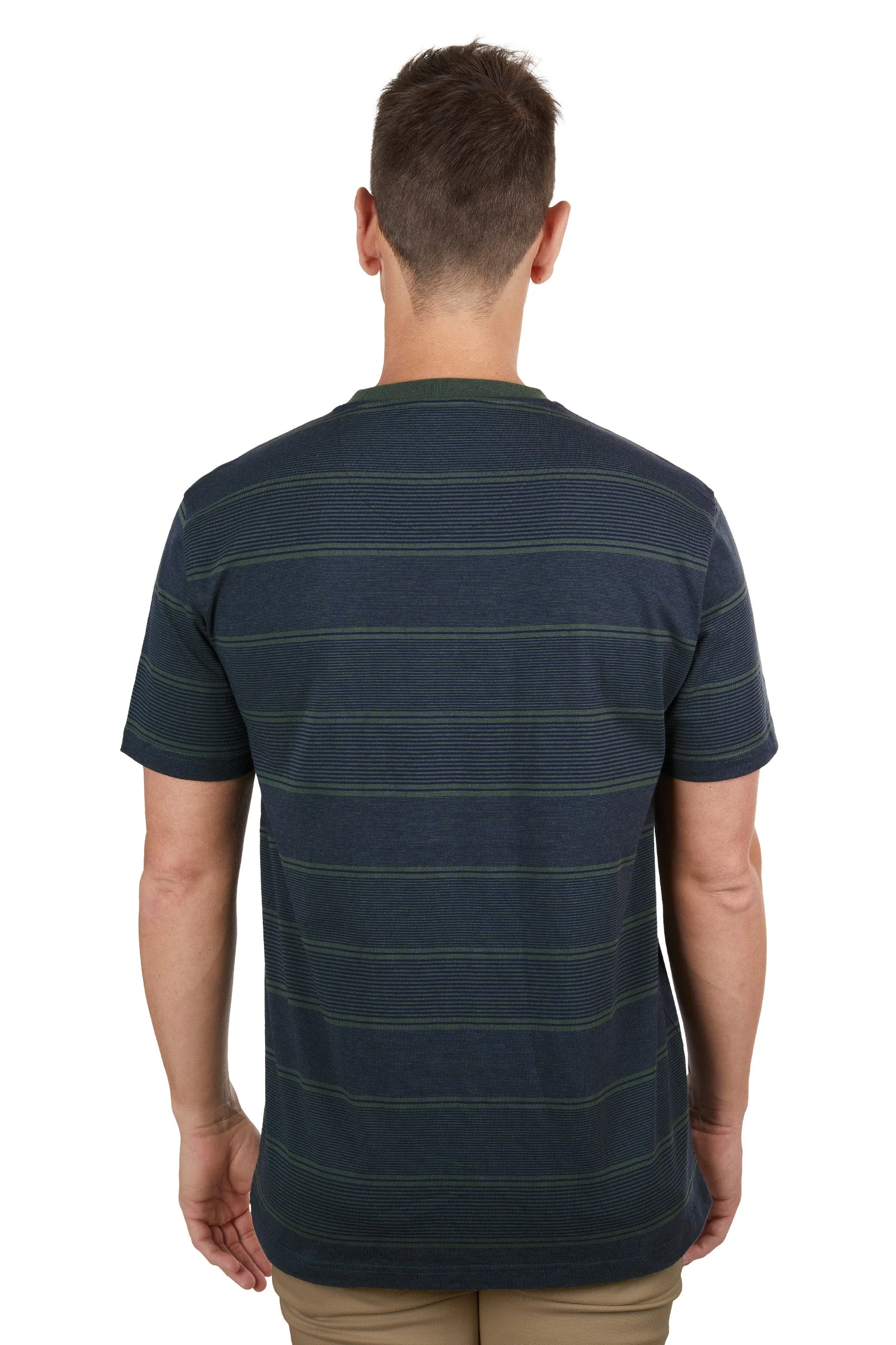 Thomas Cook Men's Simon 1 Pocket Tee Navy/Dark Green - Image 3