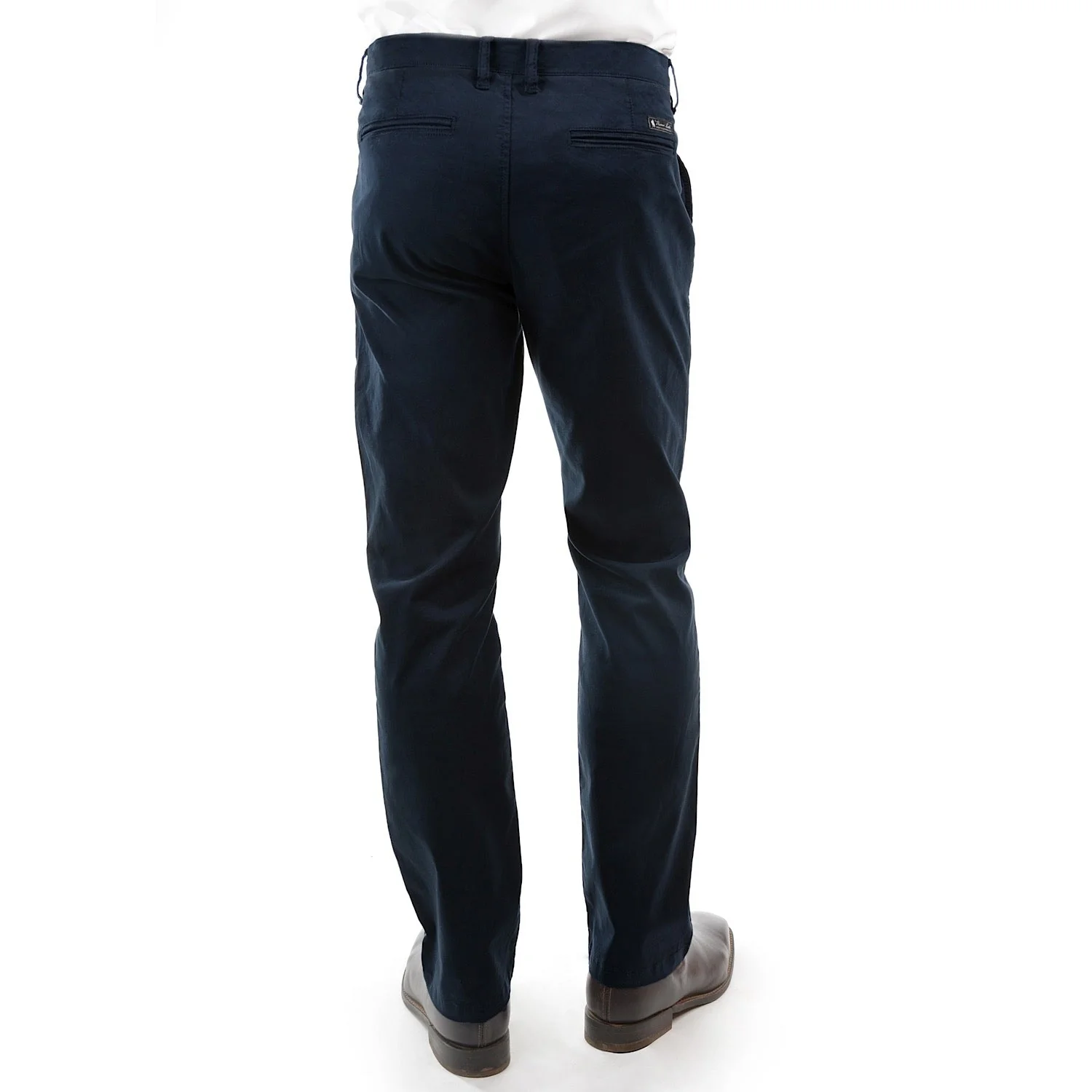 Thomas Cook Mens Tailored Fit Mossman Comfort Waist Trousers Dark Navy 32" Leg - Image 3
