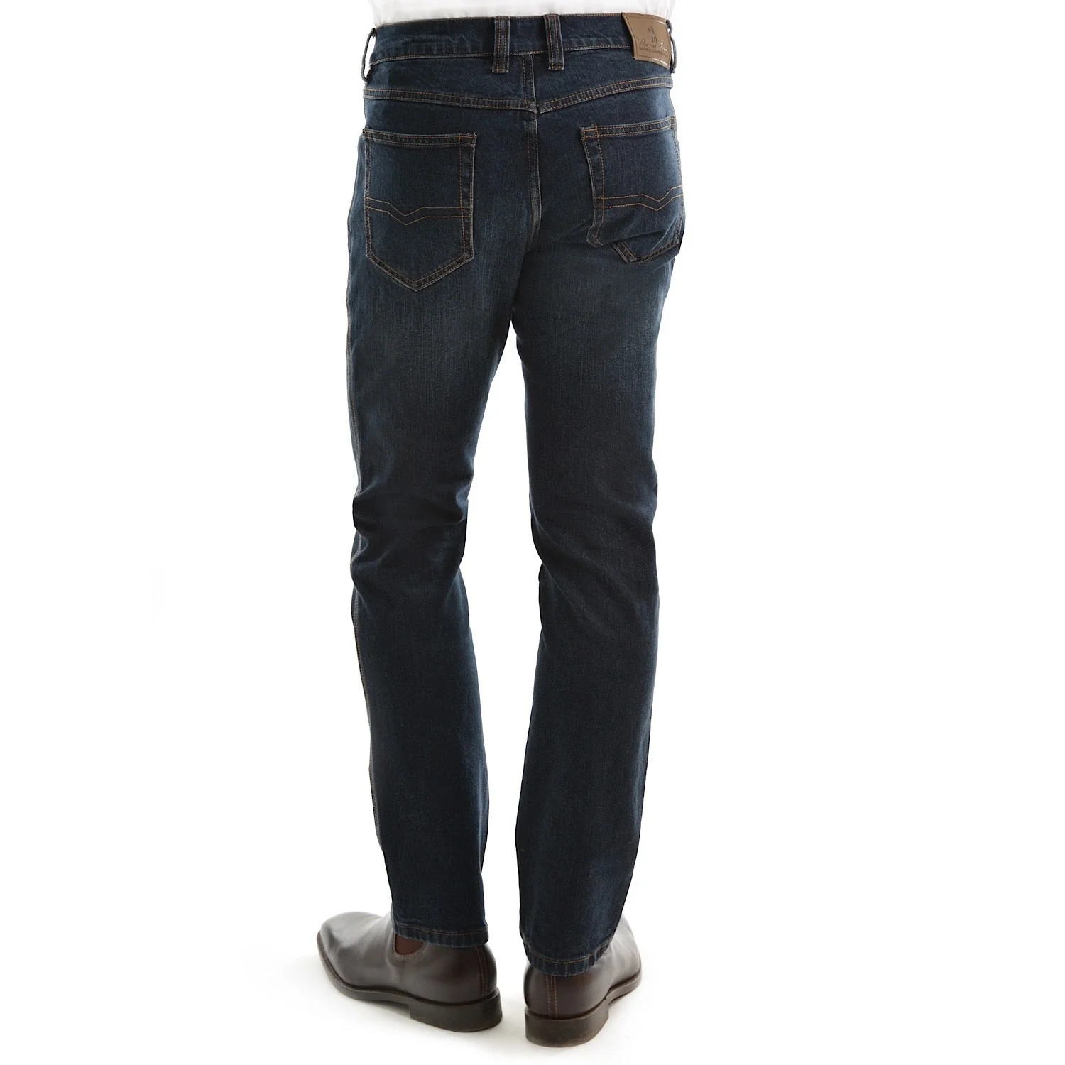 Thomas Cook Mens Tailored Leg Lochie Jean 32" Leg Dark Indigo - Image 3