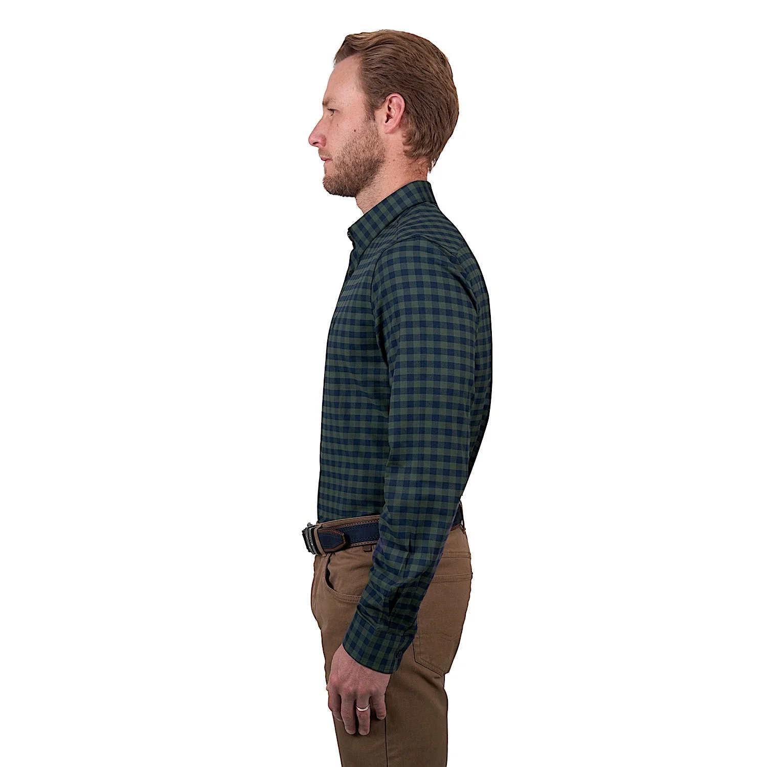 Thomas Cook Men's Tim Check Tailored Long Sleeve Shirt - Navy/Green - Image 2