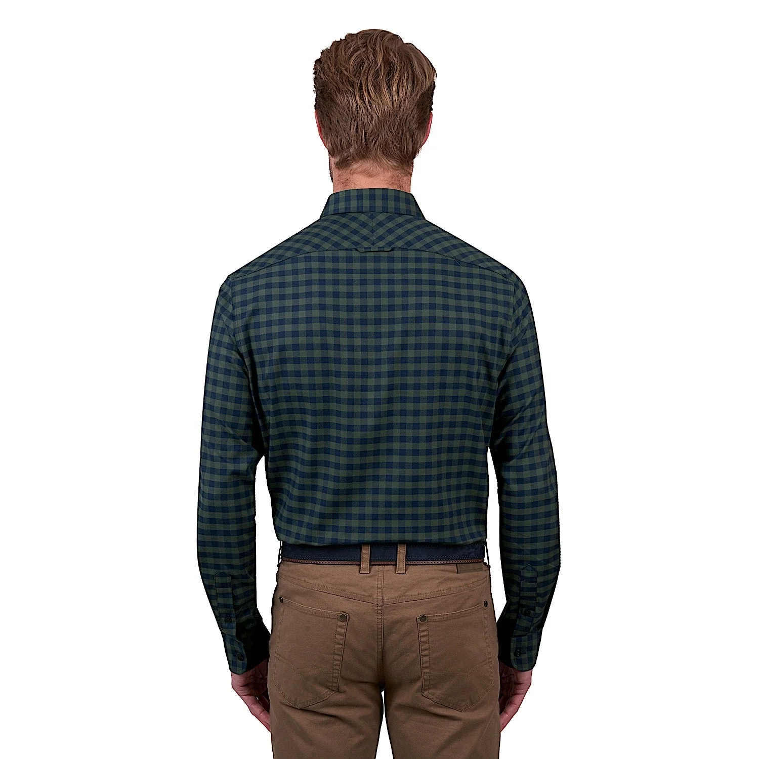 Thomas Cook Men's Tim Check Tailored Long Sleeve Shirt - Navy/Green - Image 3