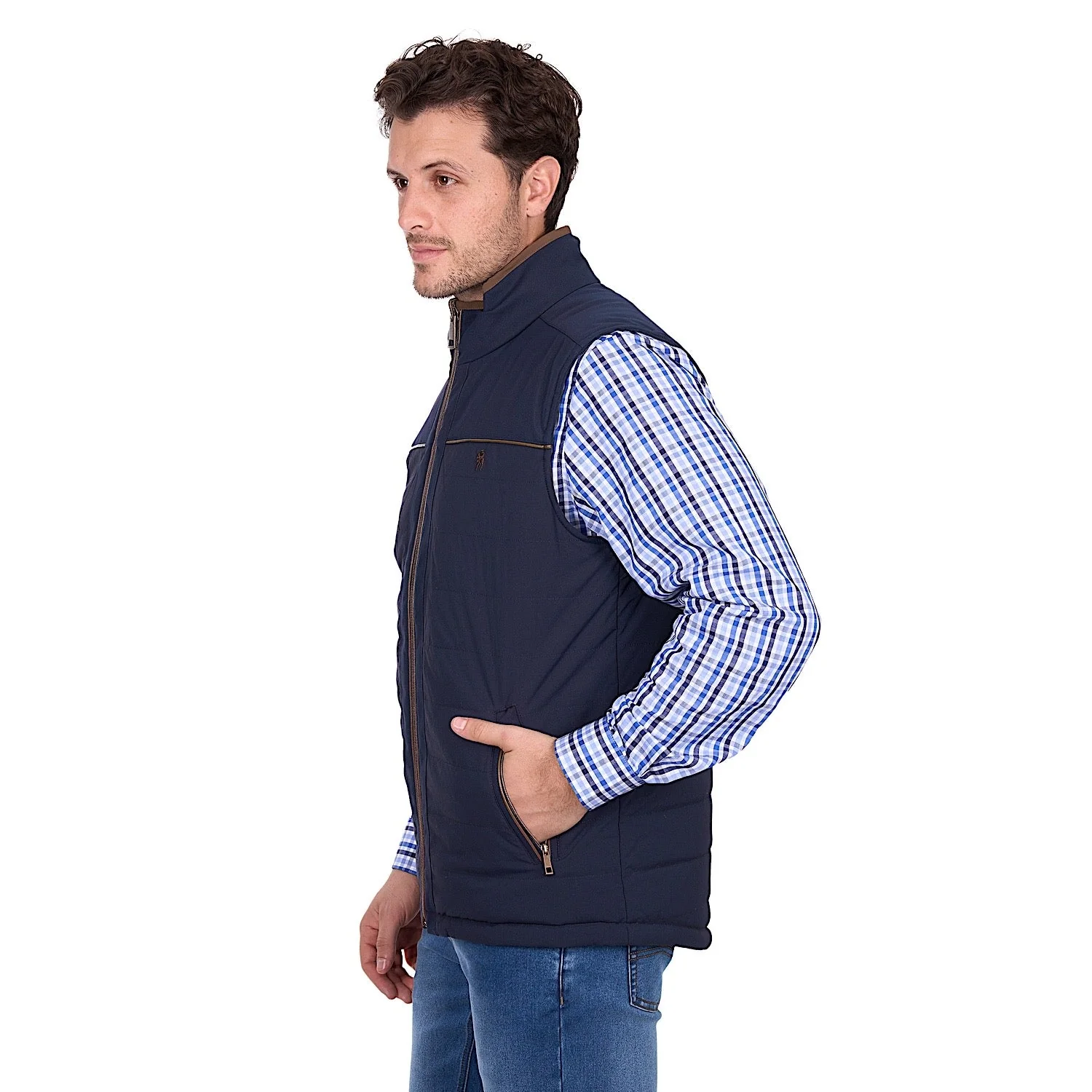 Thomas Cook Men's Toby Reversible Vest - Navy / Tan - Image 3