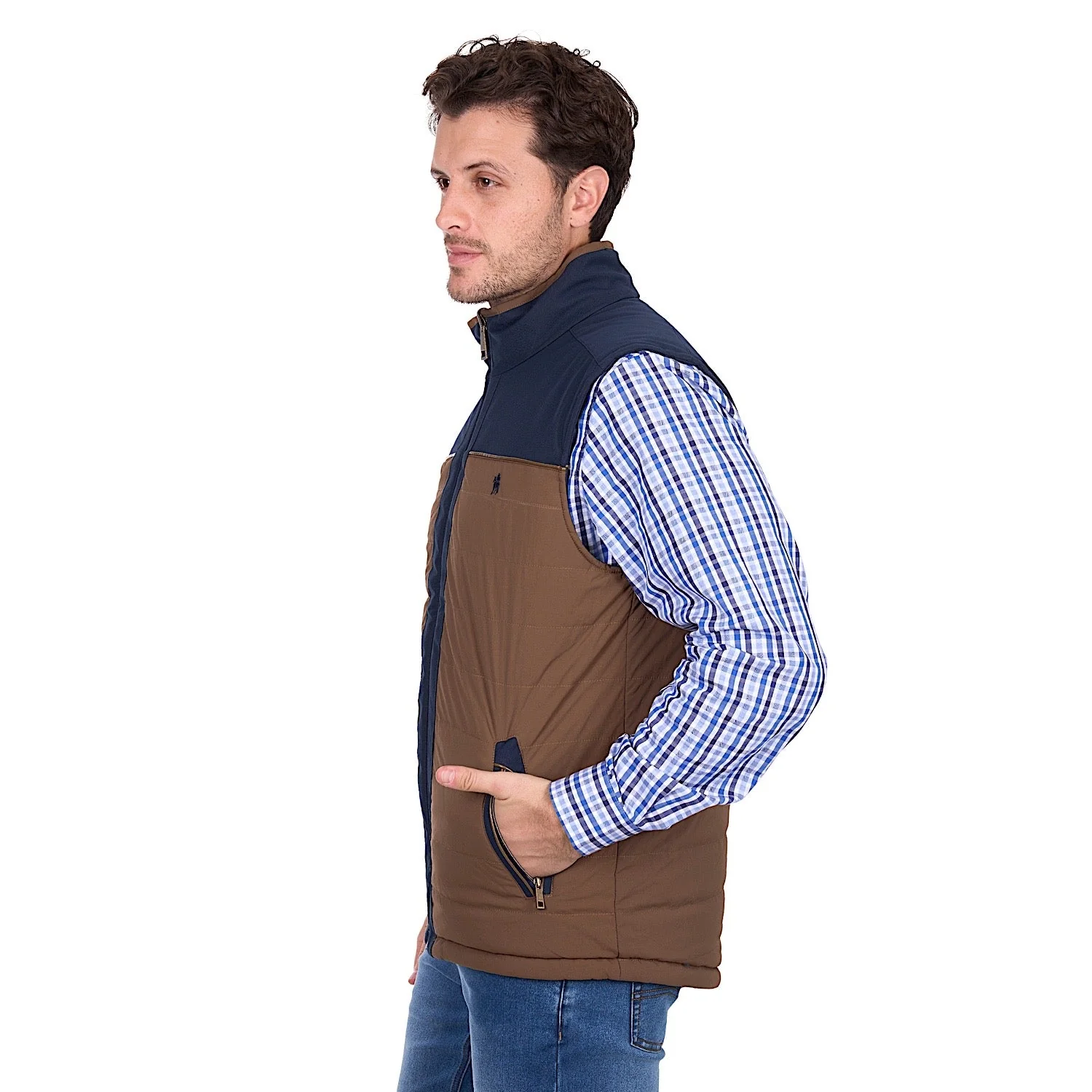 Thomas Cook Men's Toby Reversible Vest - Navy / Tan - Image 4
