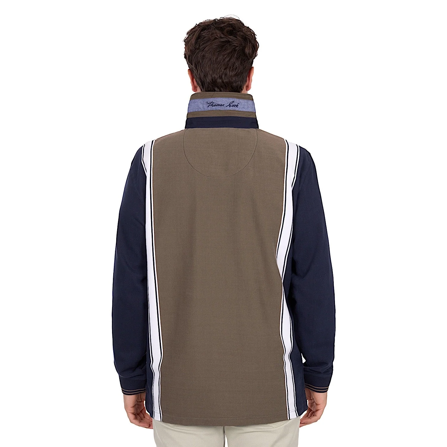 Thomas Cook Men's Travis Rugby - Navy / Dark Tan - Image 3