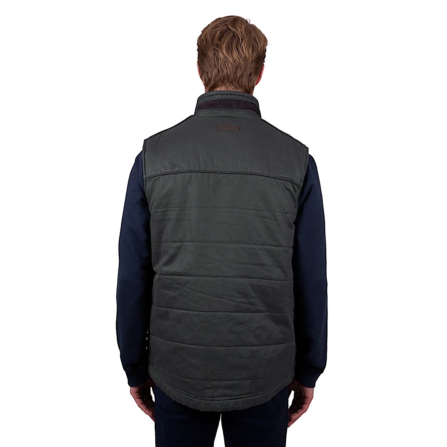 Thomas Cook Men's Will Faux Oilskin Vest - Olive - Image 2