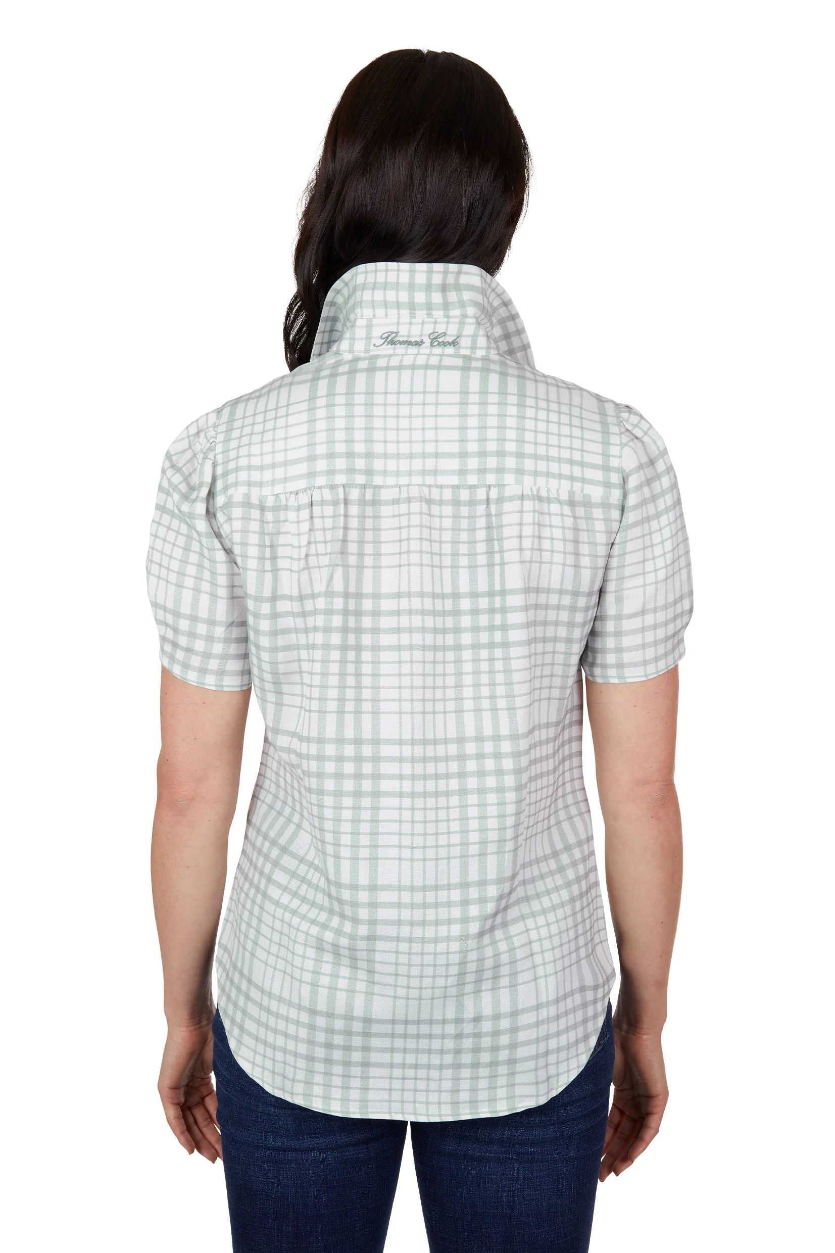 Thomas Cook Women's Blake Linen Short Sleeve Shirt Sage - Image 3