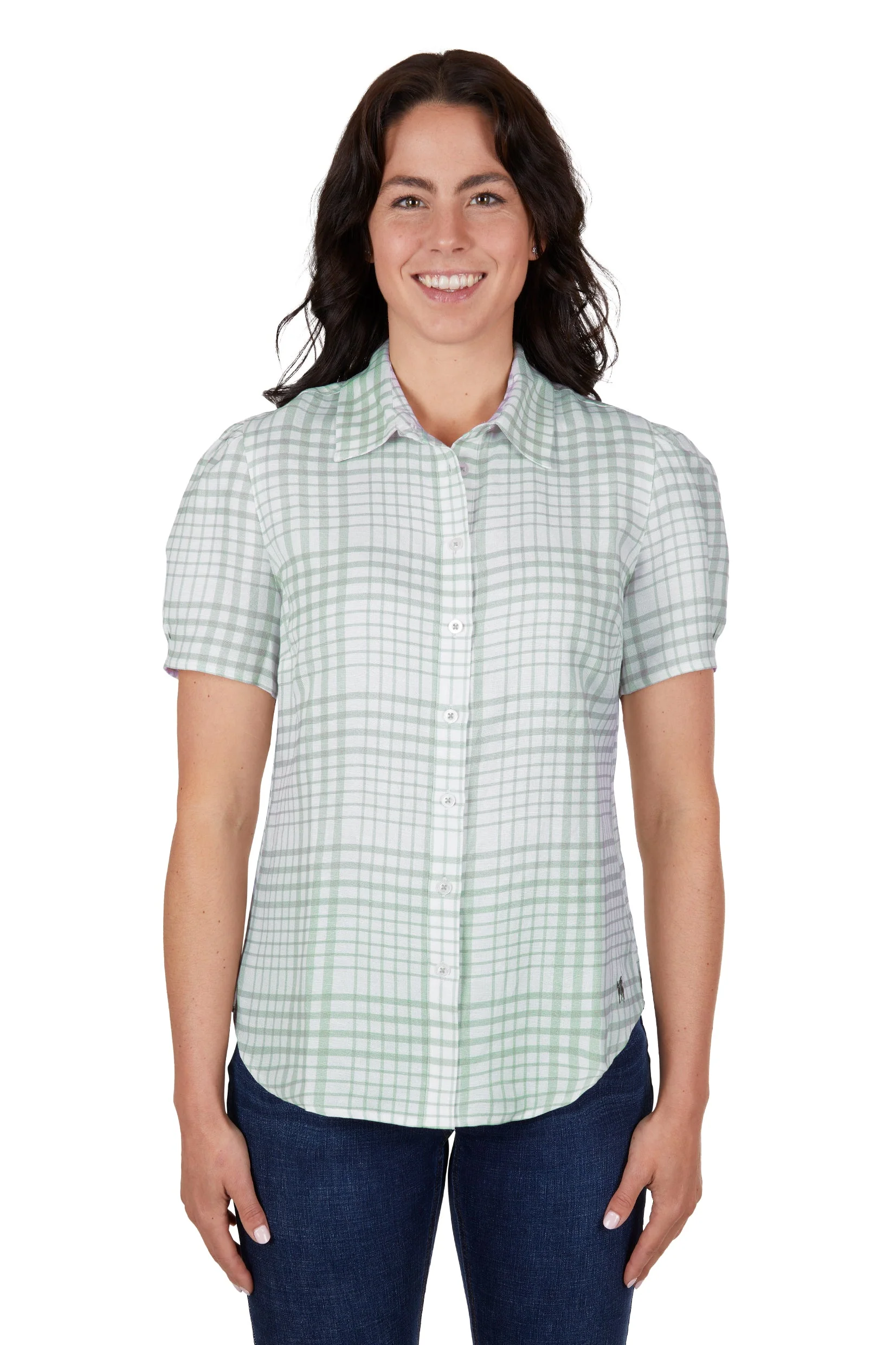 Thomas Cook Women's Blake Linen Short Sleeve Shirt Sage - Image 5