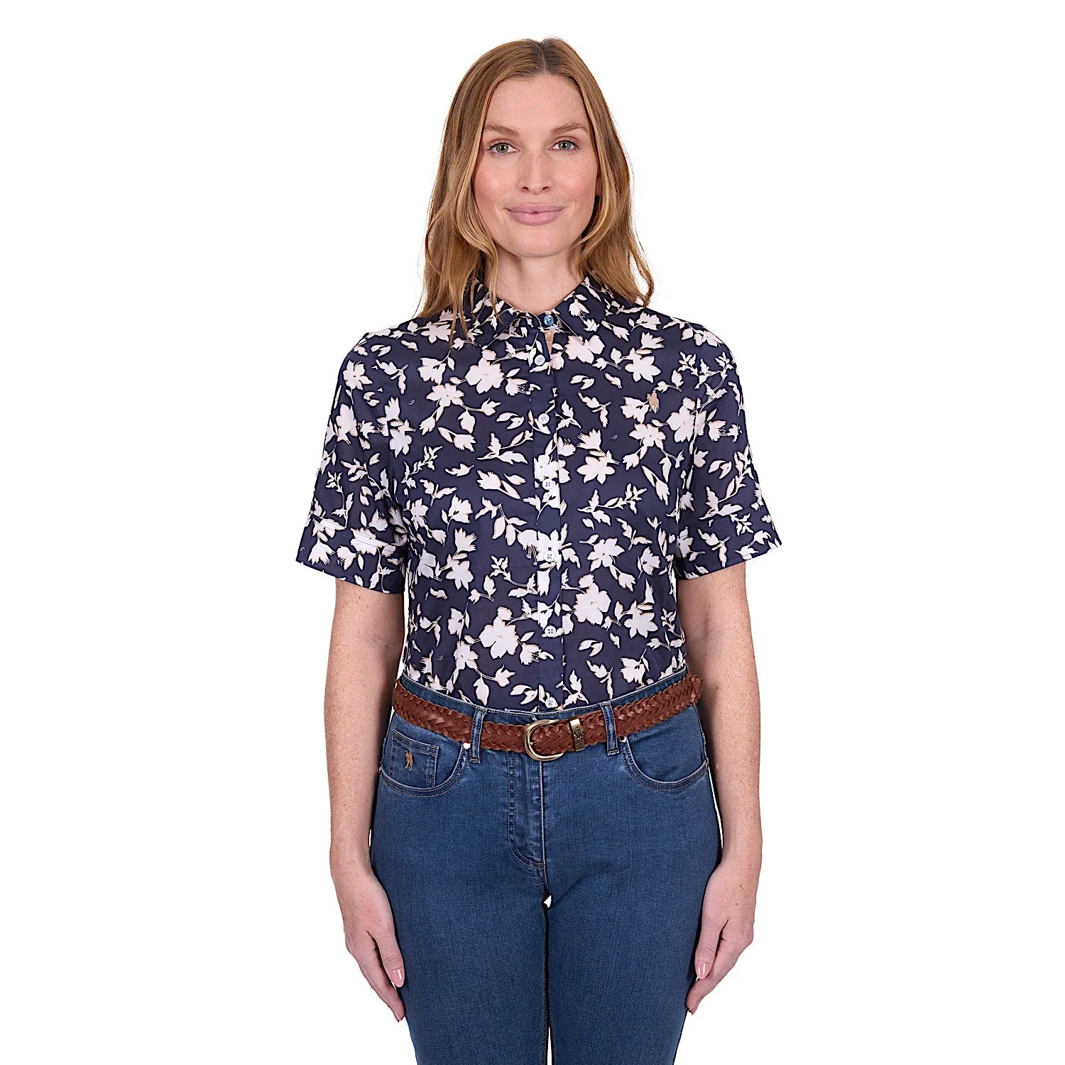 Thomas Cook Women's Celine Short Sleeve Shirt - Navy/Tan - Image 2